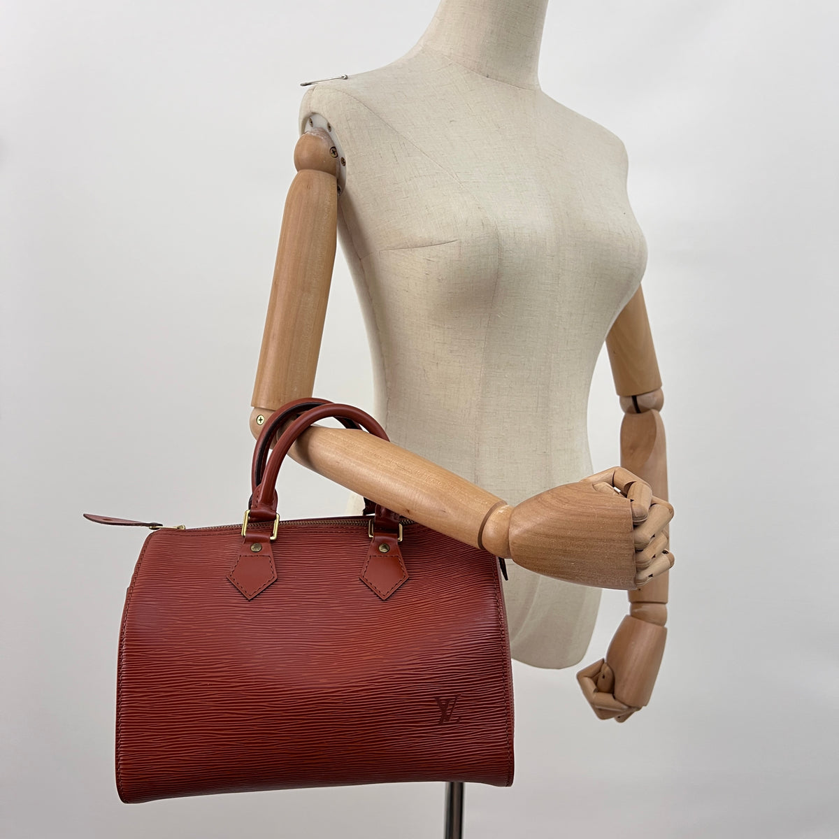 Sac LOUIS VUITTON Speedy 25 cuir épi marron vintage 1994