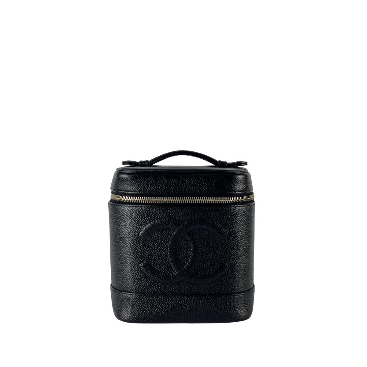 Sac à main CHANEL Vanity cuir noir