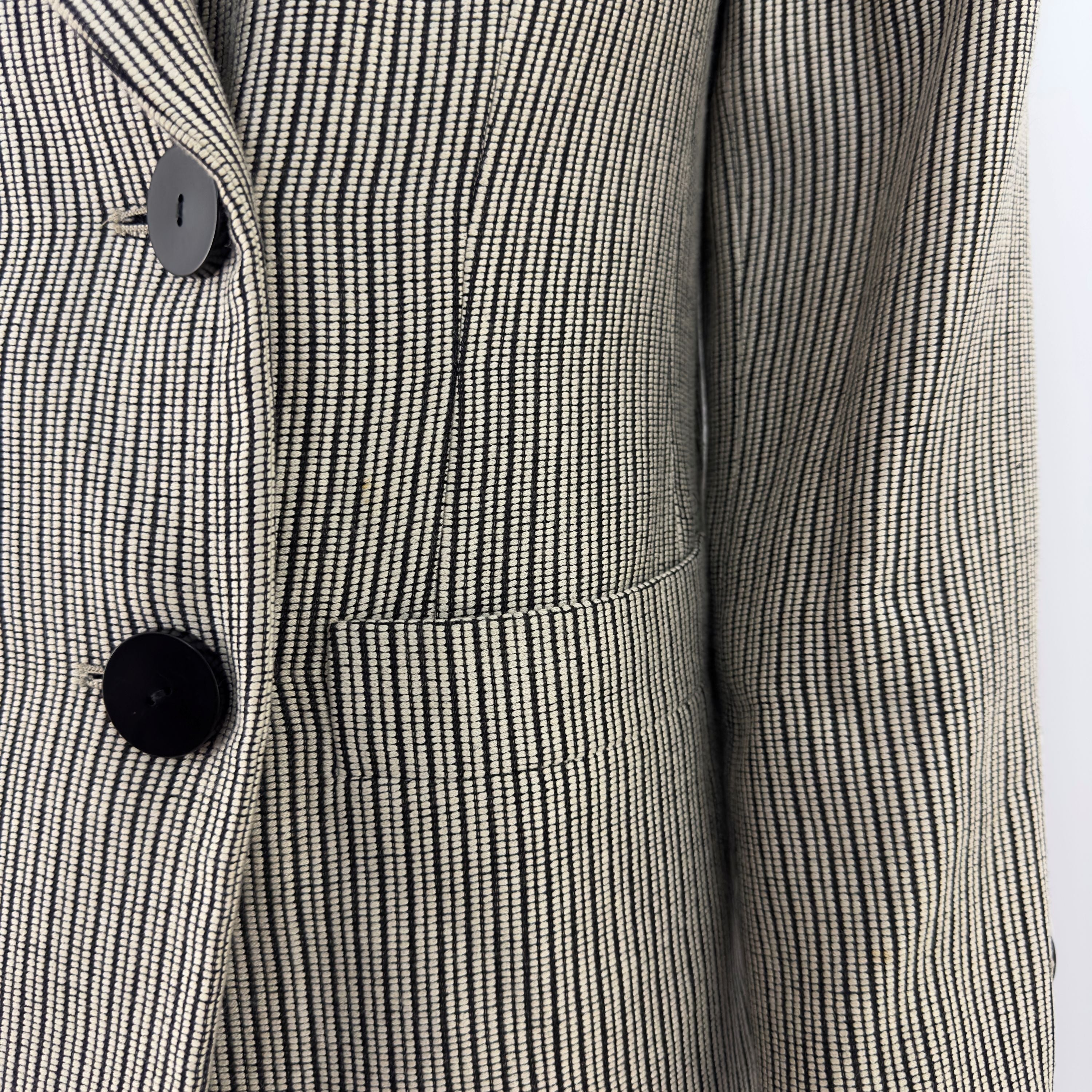 Blazer YVES SAINT LAURENT Rive Gauche S laine Noir/blanc