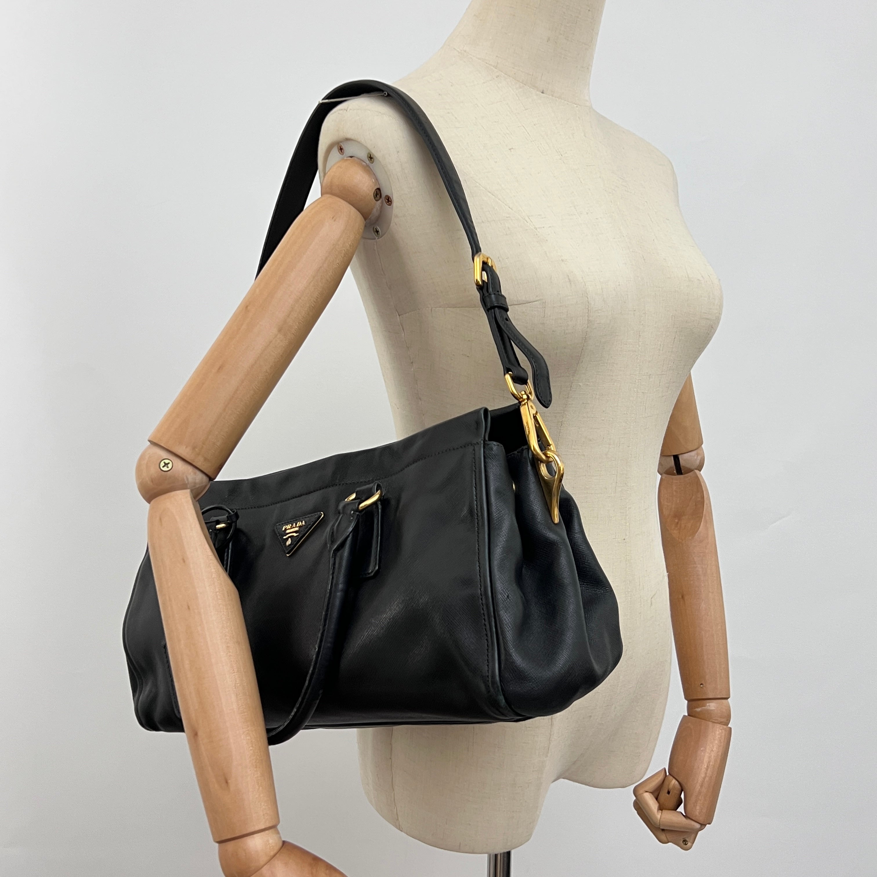 Sac PRADA Saffiano 2-Way cuir Saffiano noir