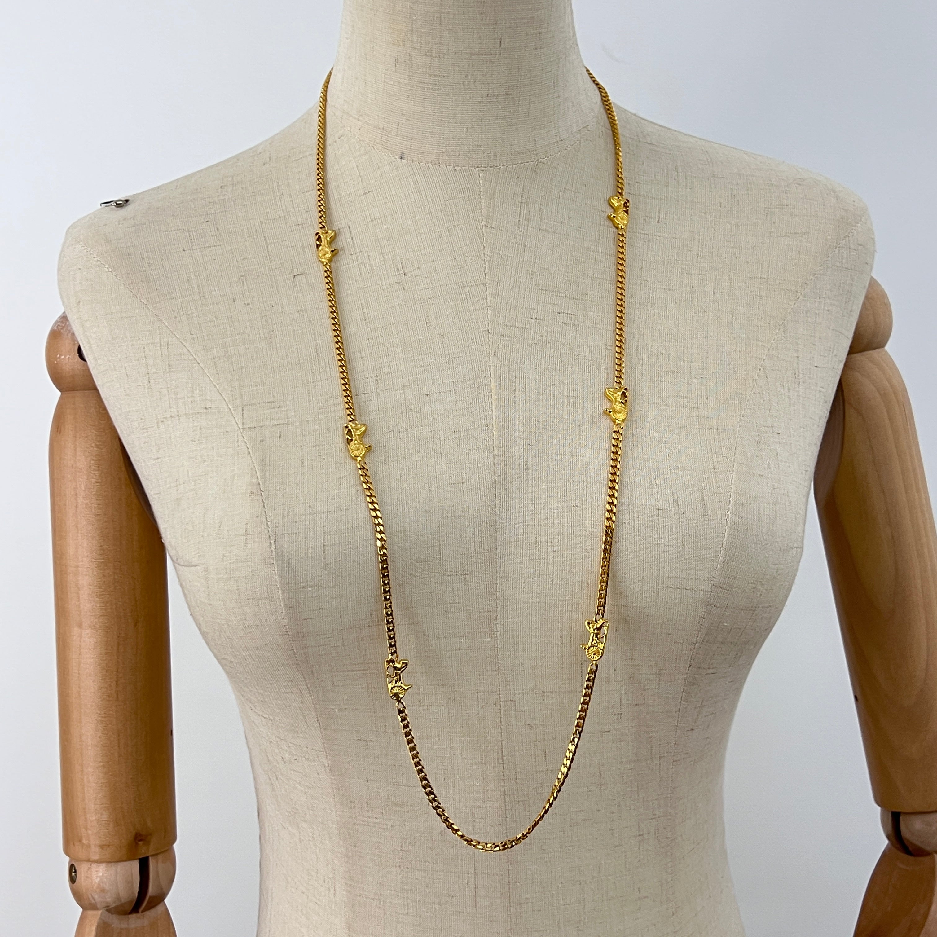 Collier CELINE Chaîne carriage Circa 1990