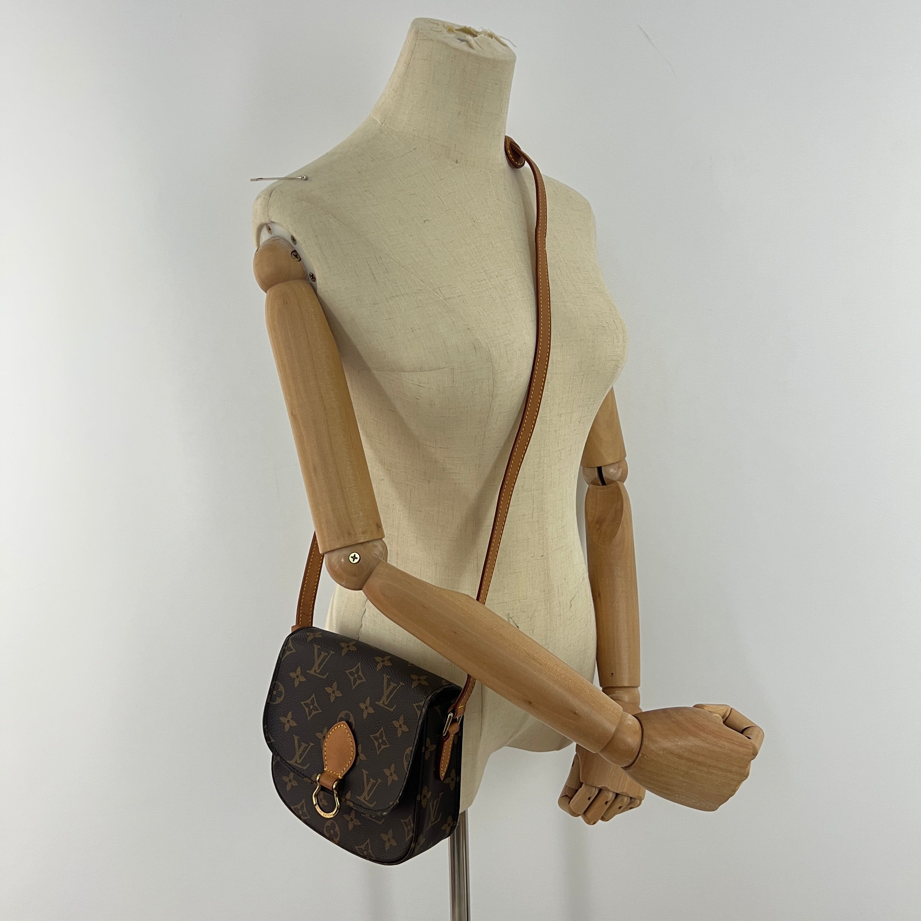 Sac à main LOUIS VUITTON Mini Saint Cloud toile et cuir marron