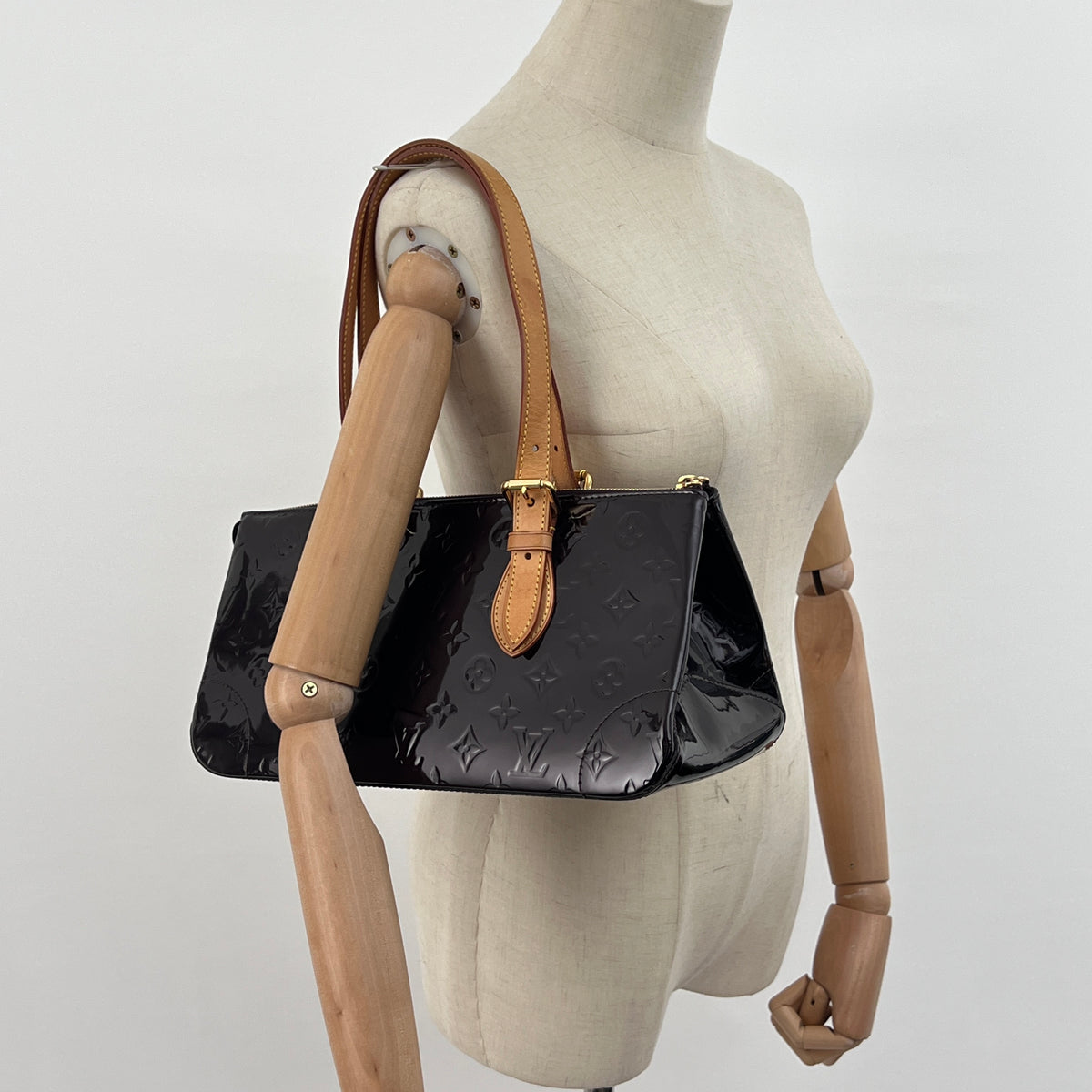 Sac LOUIS VUITTON Rosewood cuir verni violet vintage 2007