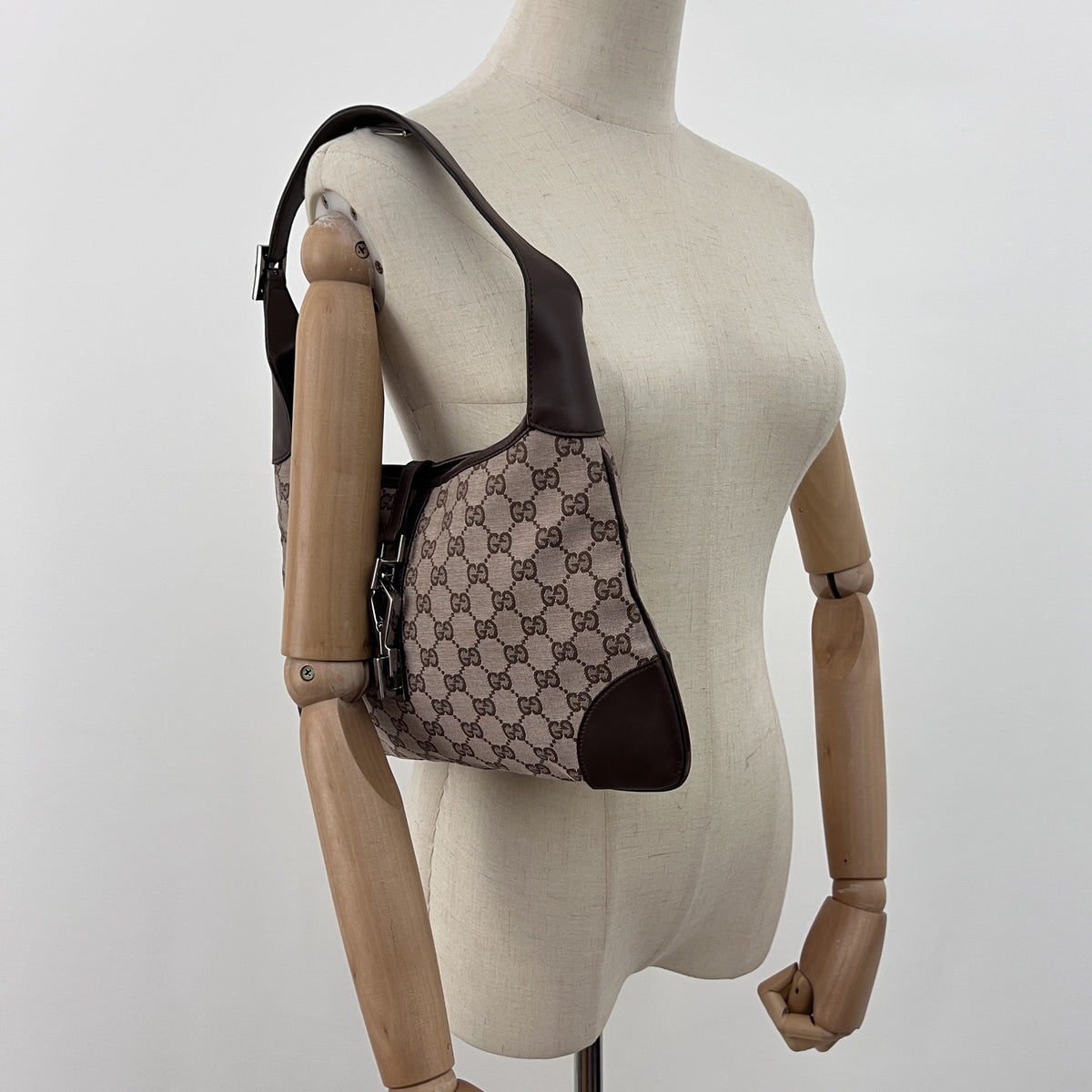 Sac GUCCI Jackie toile et cuir marron