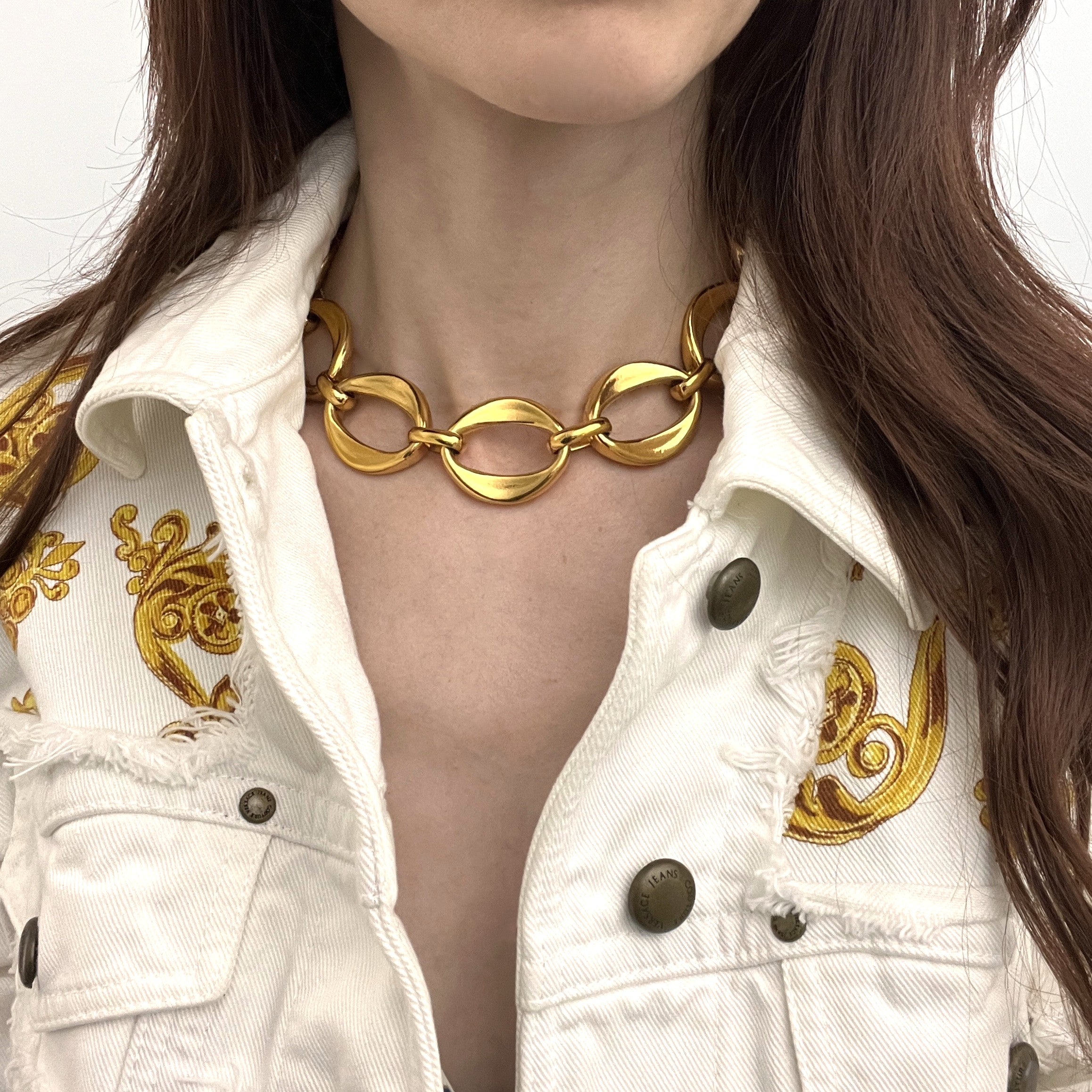 Collier CHANEL Chaîne métal doré