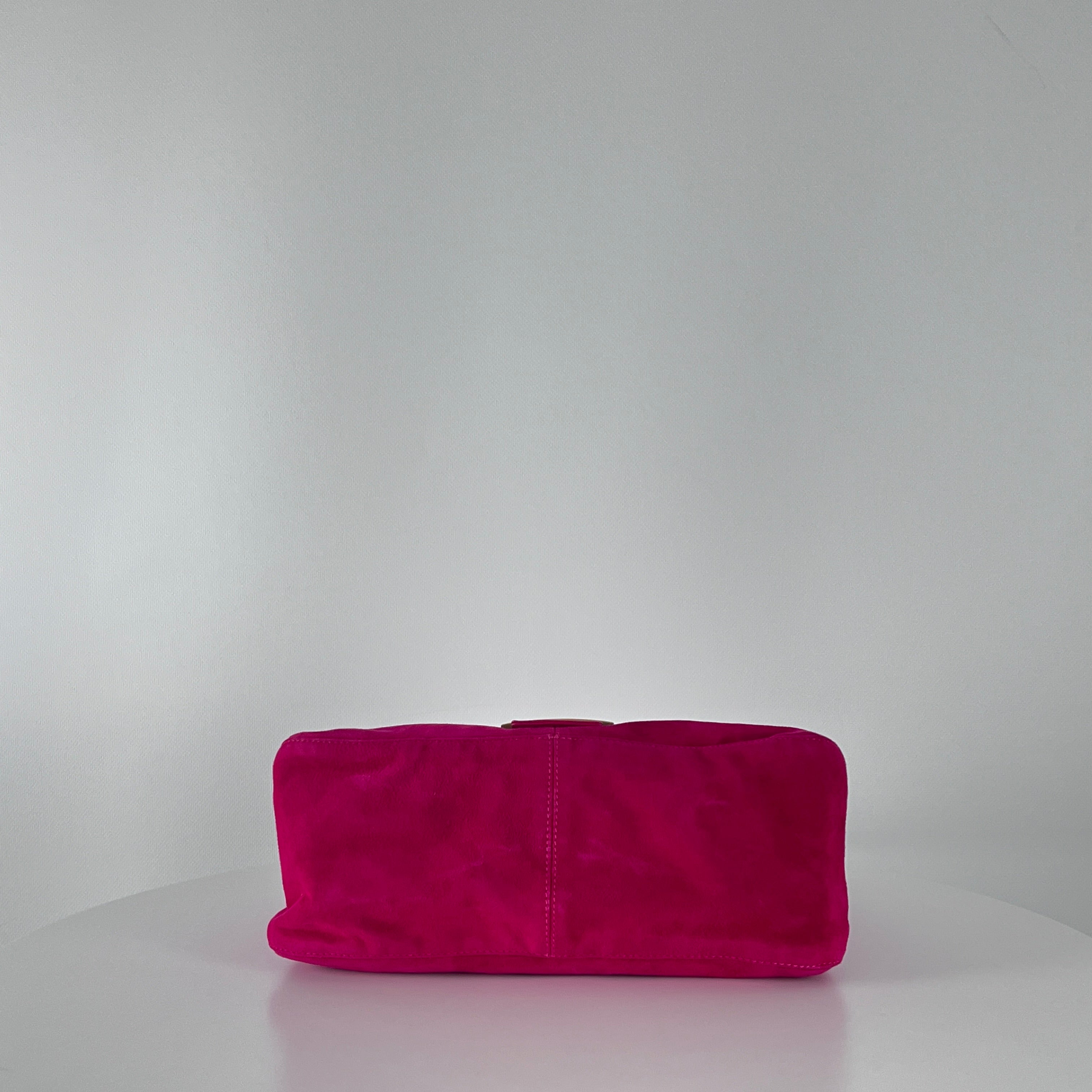 FENDI Mamma pink suede handbag