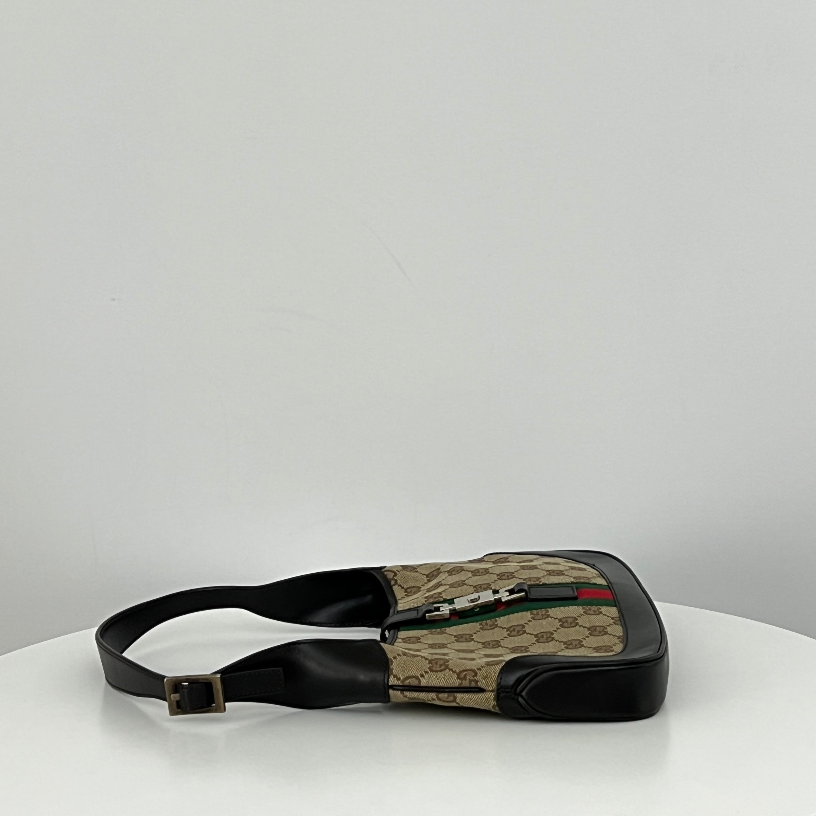 Sac GUCCI Jackie Small toile et cuir marron