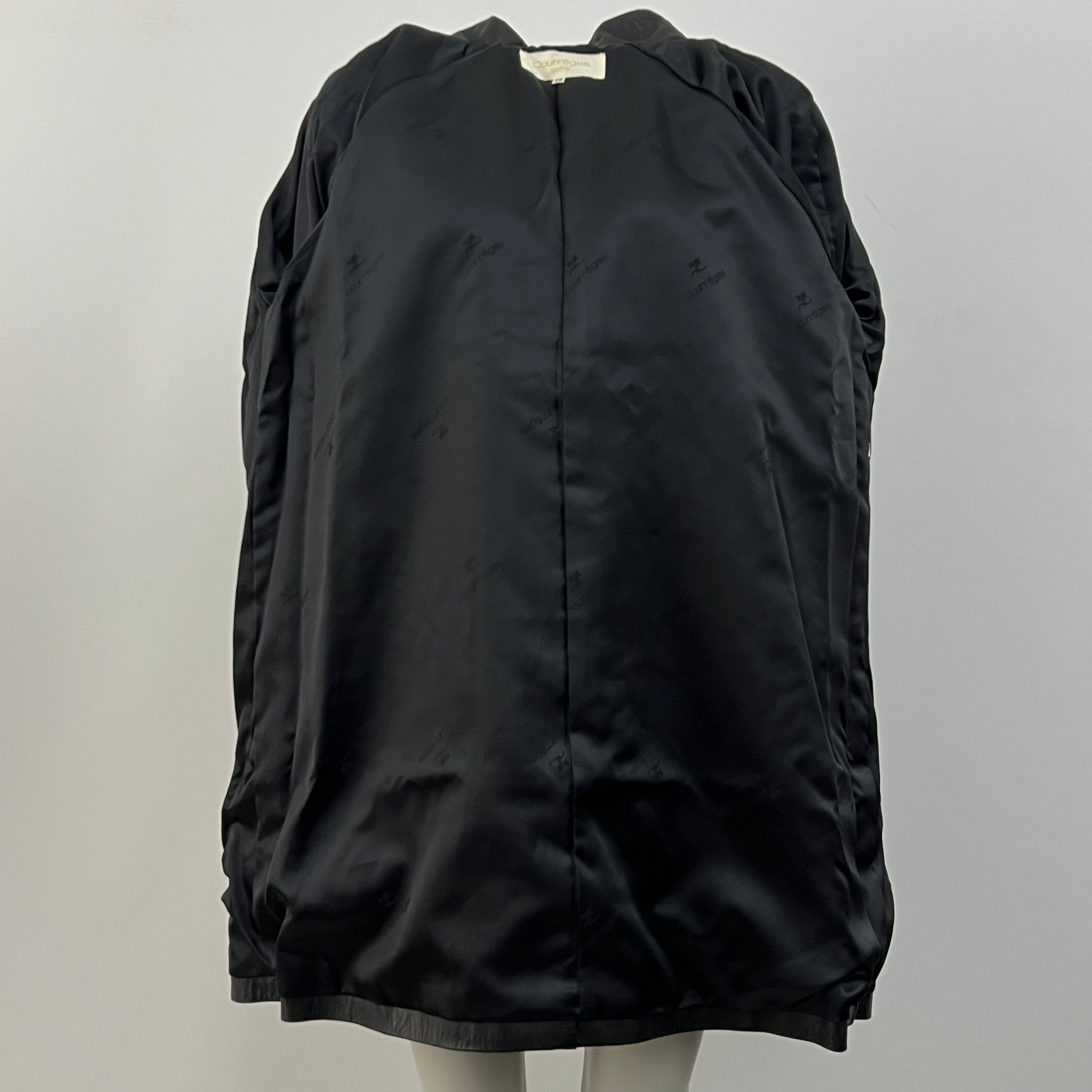 COURRÈGES S black leather jacket