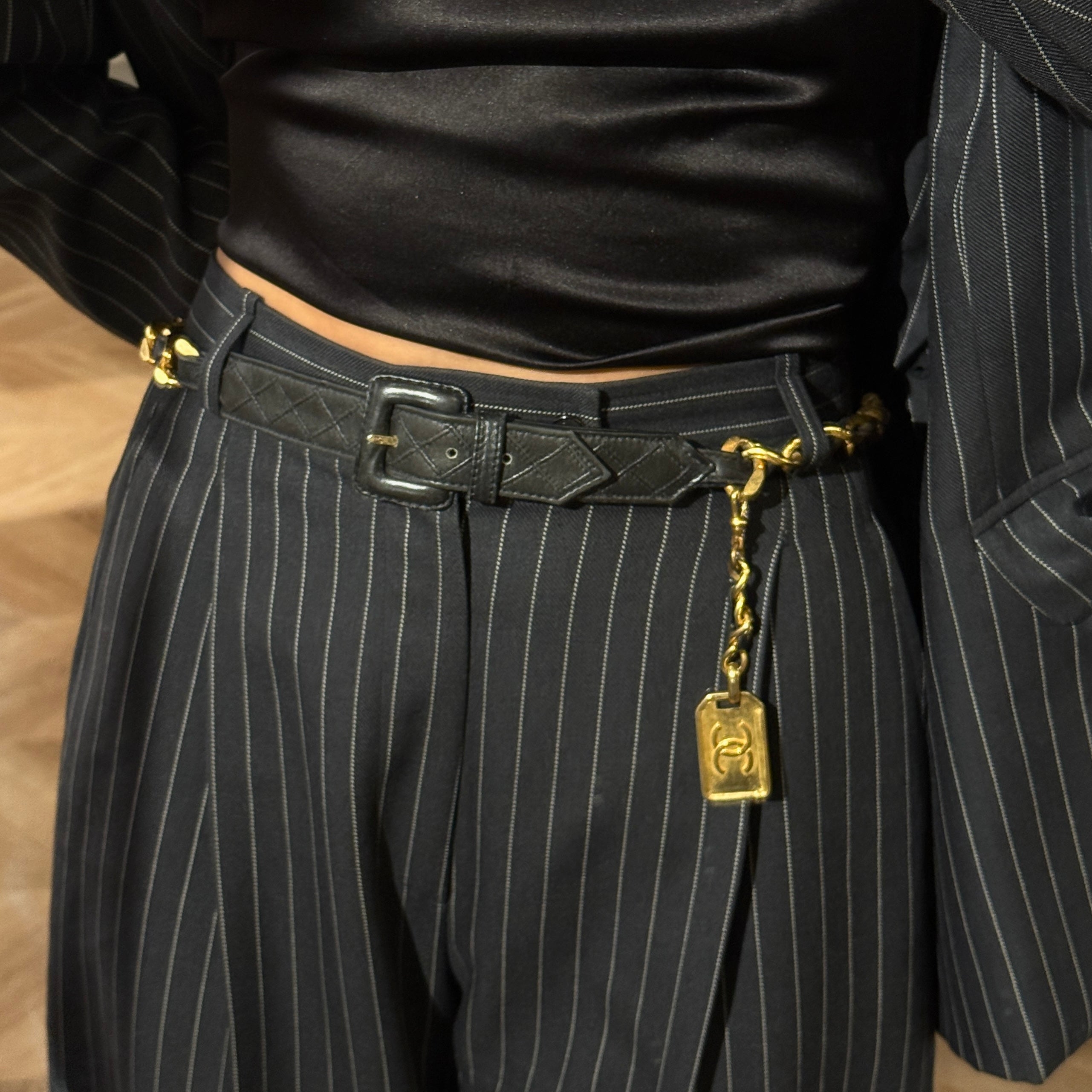 CHANEL CC Interlaced Chain Belt Circa 1990