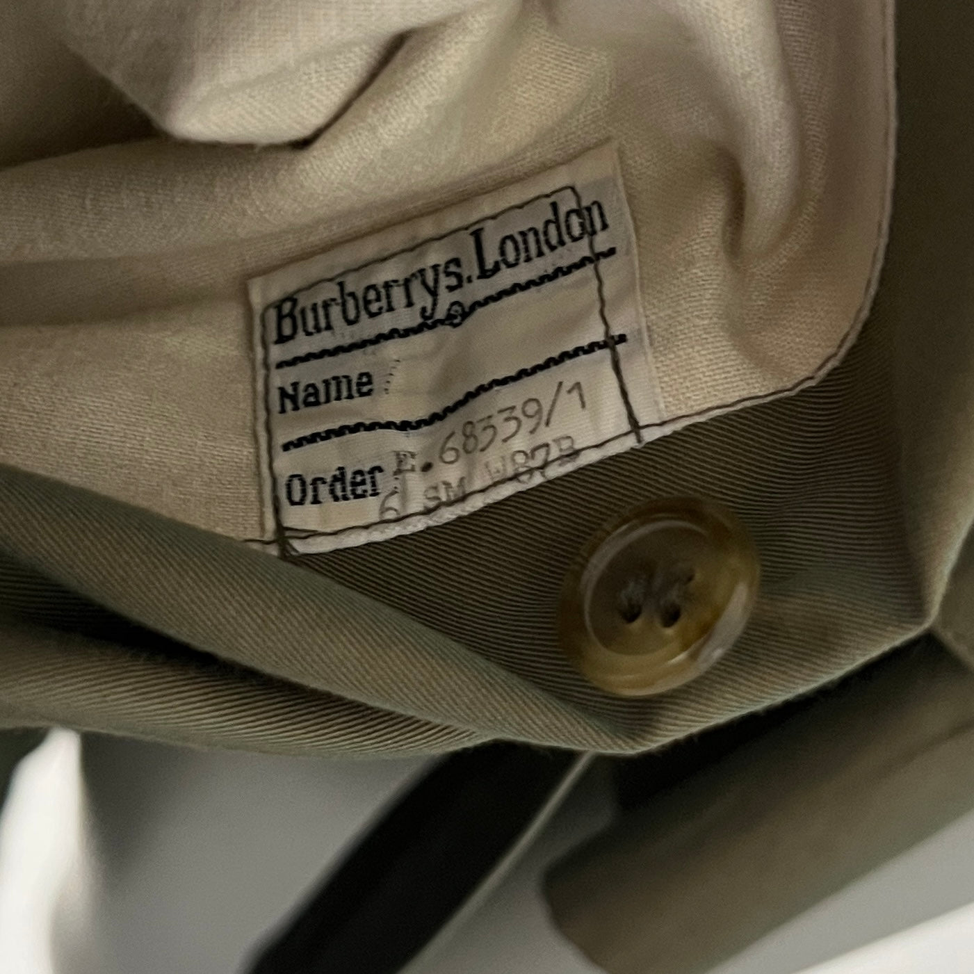 Trench BURBERRY S coton kaki