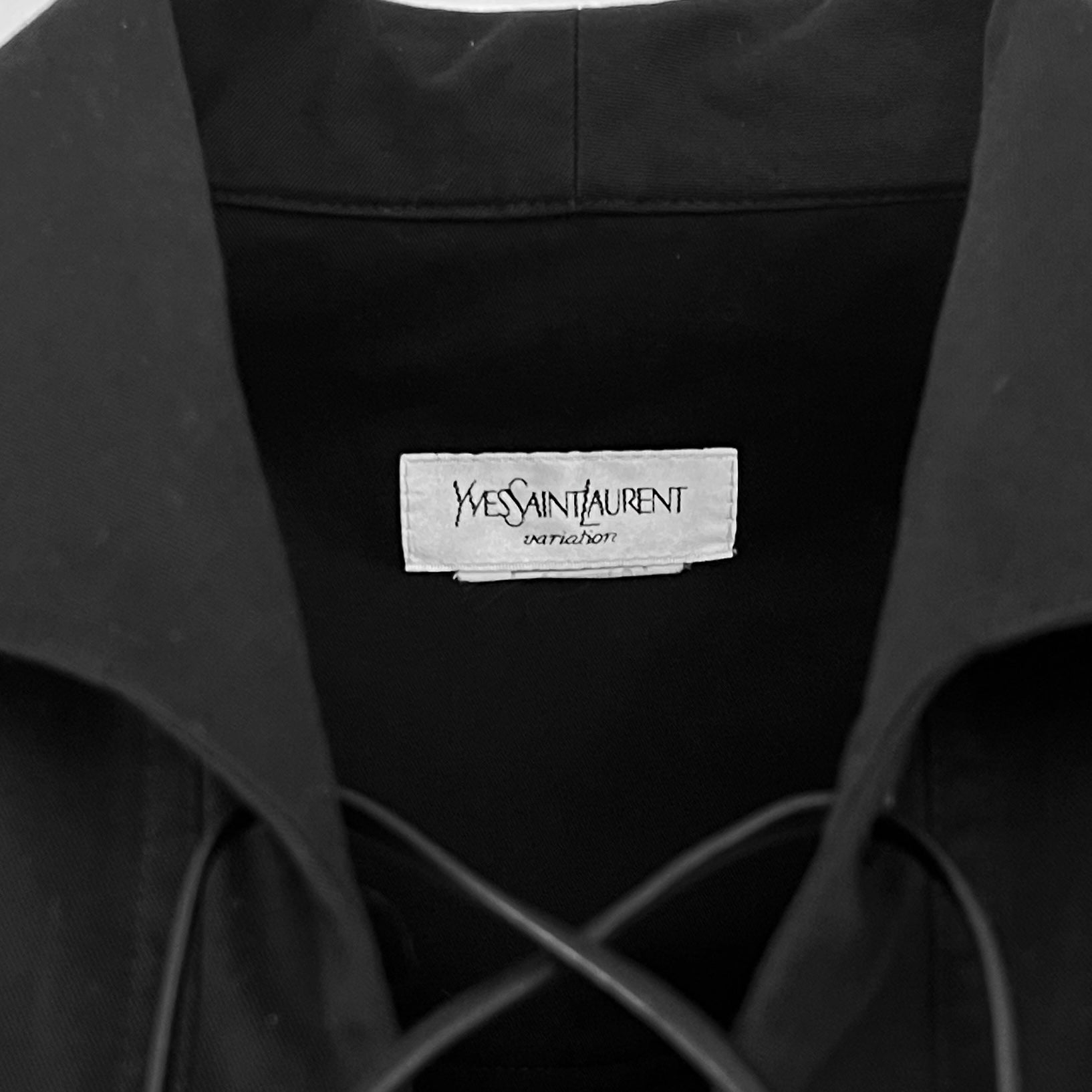 Tunique SAINT LAURENT Saharienne S Coton Noir