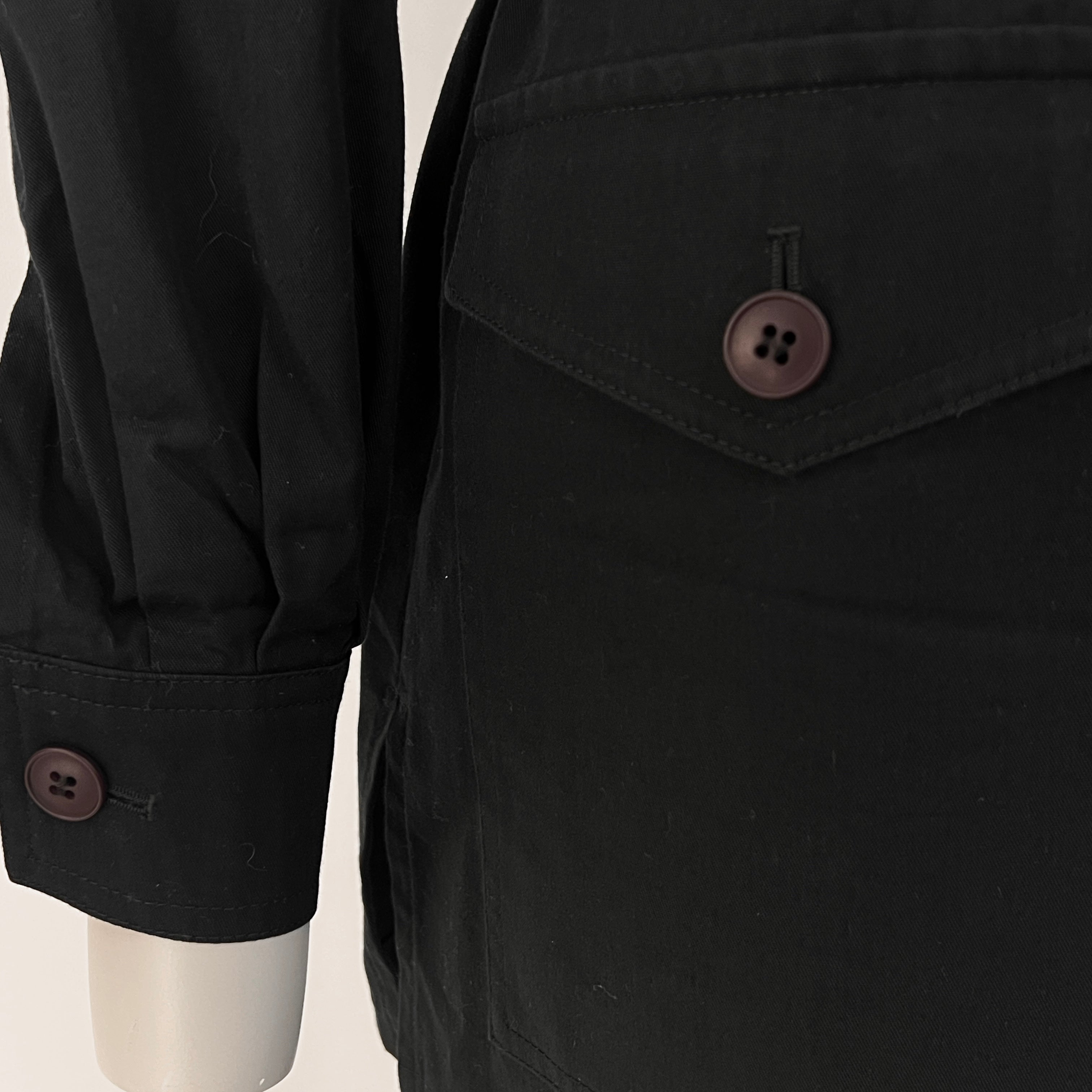 Tunique SAINT LAURENT Saharienne S Coton Noir