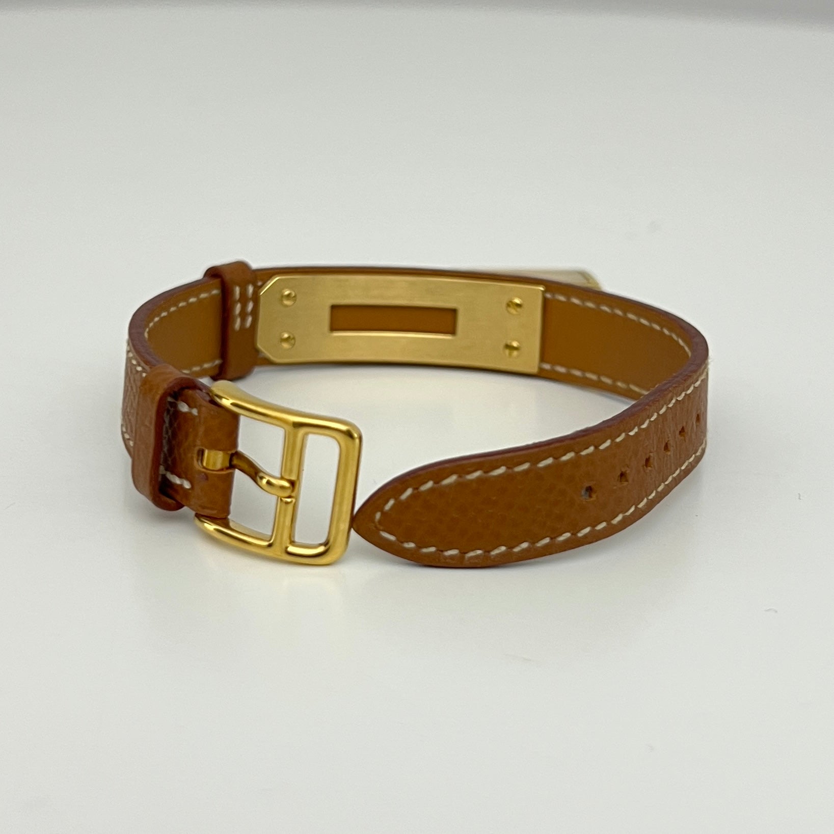 Montre HERMÈS Kelly plaquée or dorée