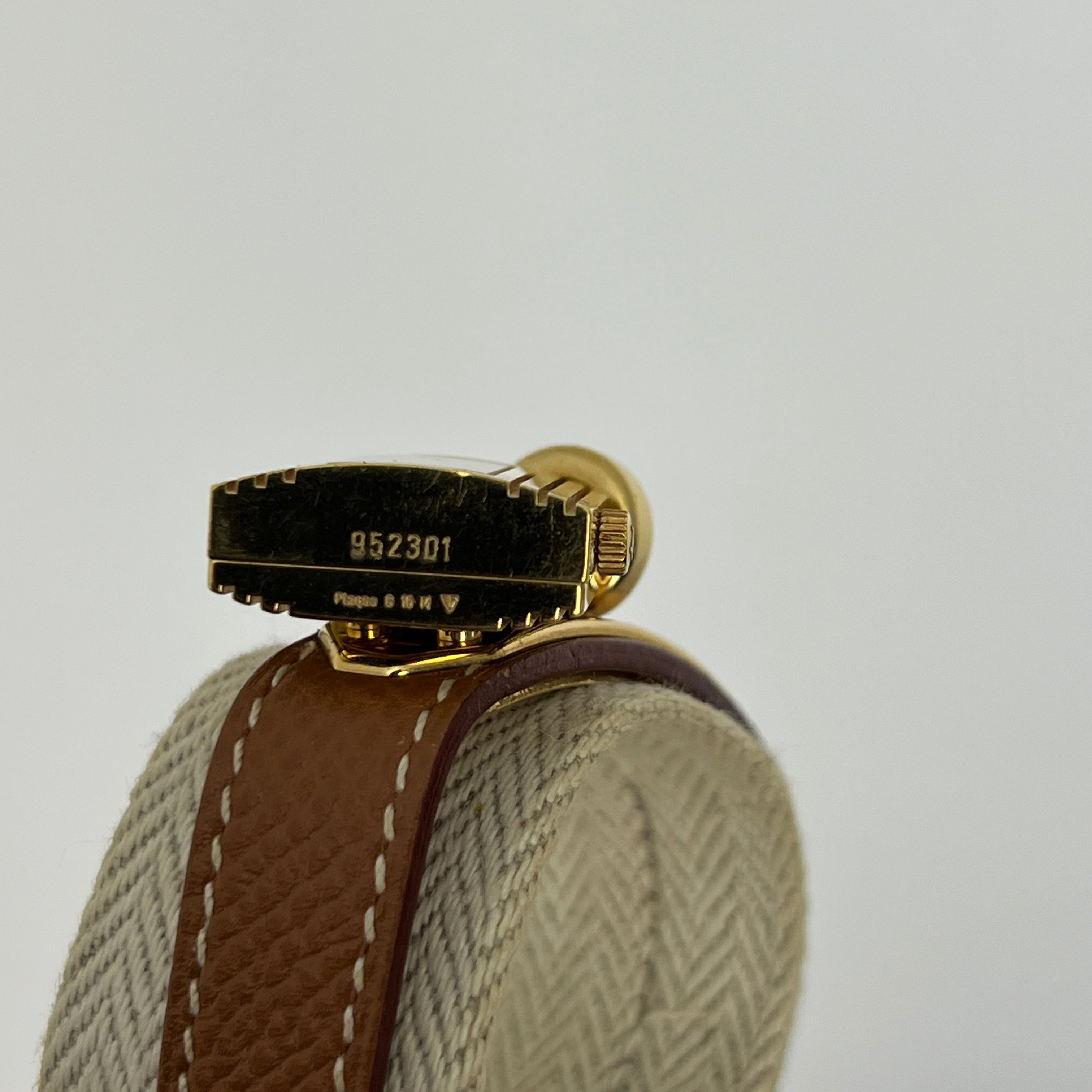 Montre HERMÈS Kelly plaquée or dorée