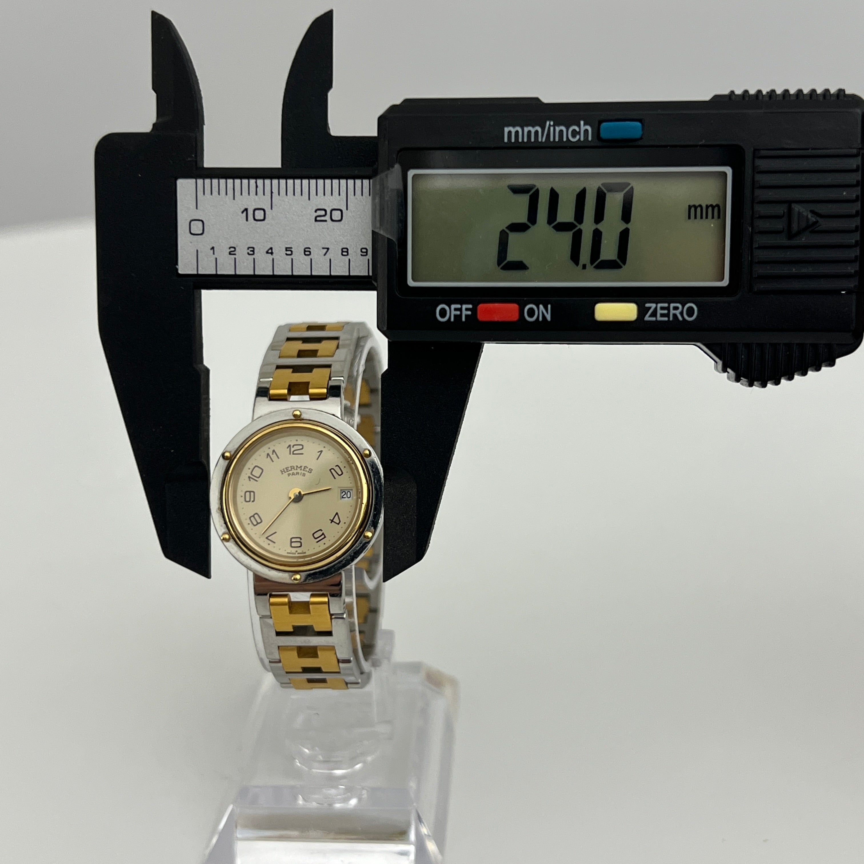 Montre HERMÈS Clipper acier bicolore