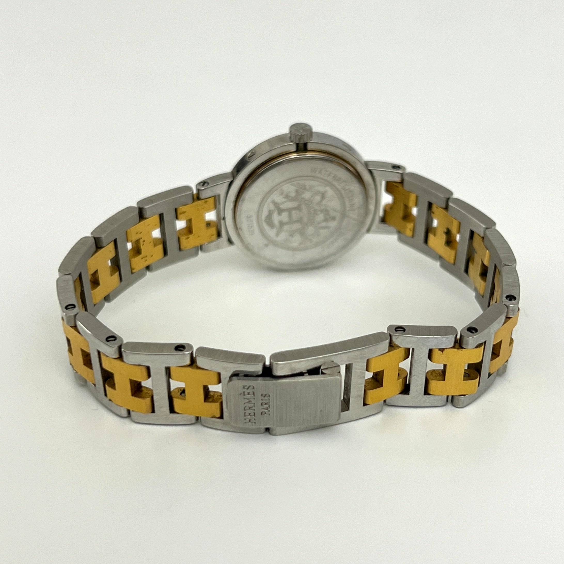 Montre HERMÈS Clipper acier bicolore