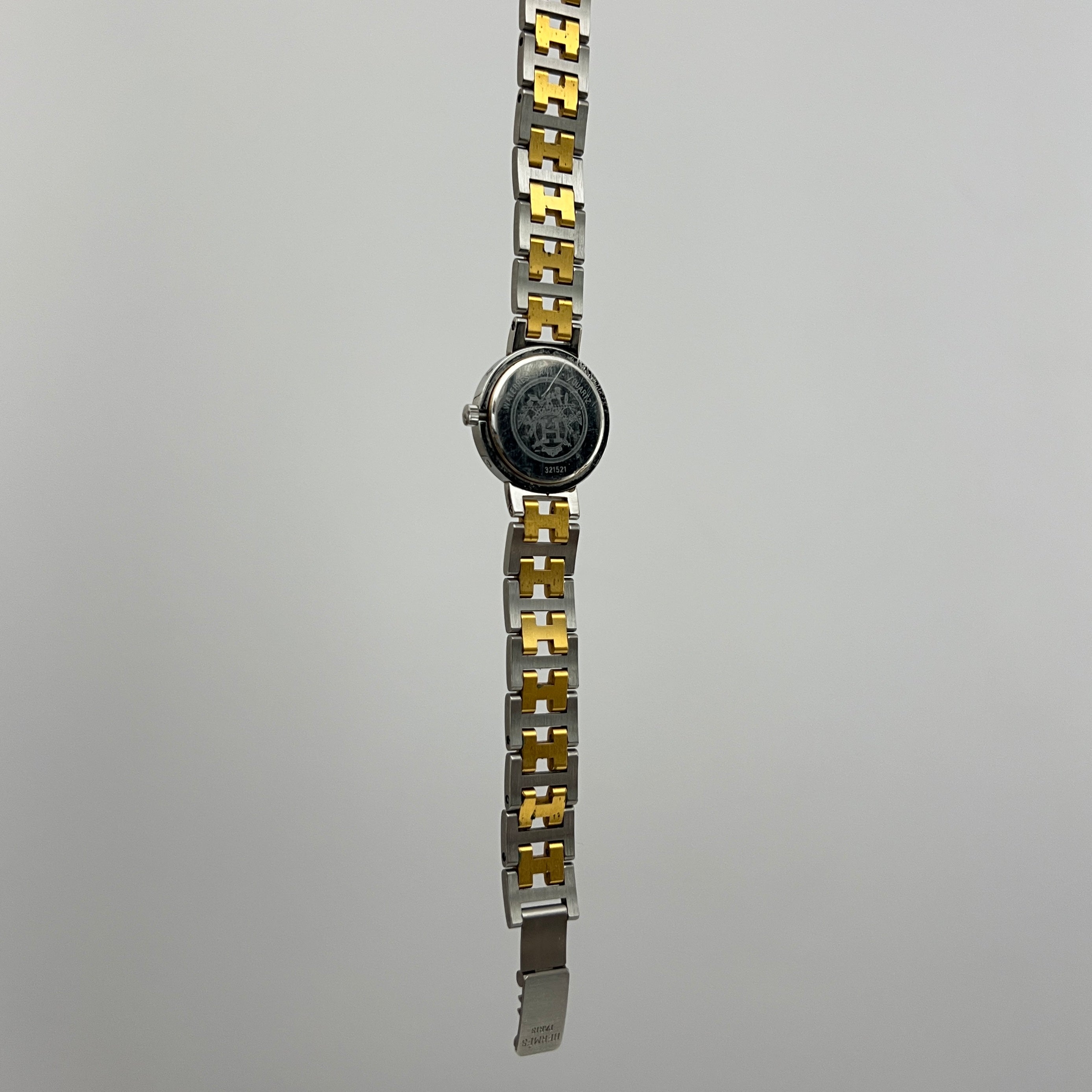 Montre HERMÈS Clipper acier bicolore