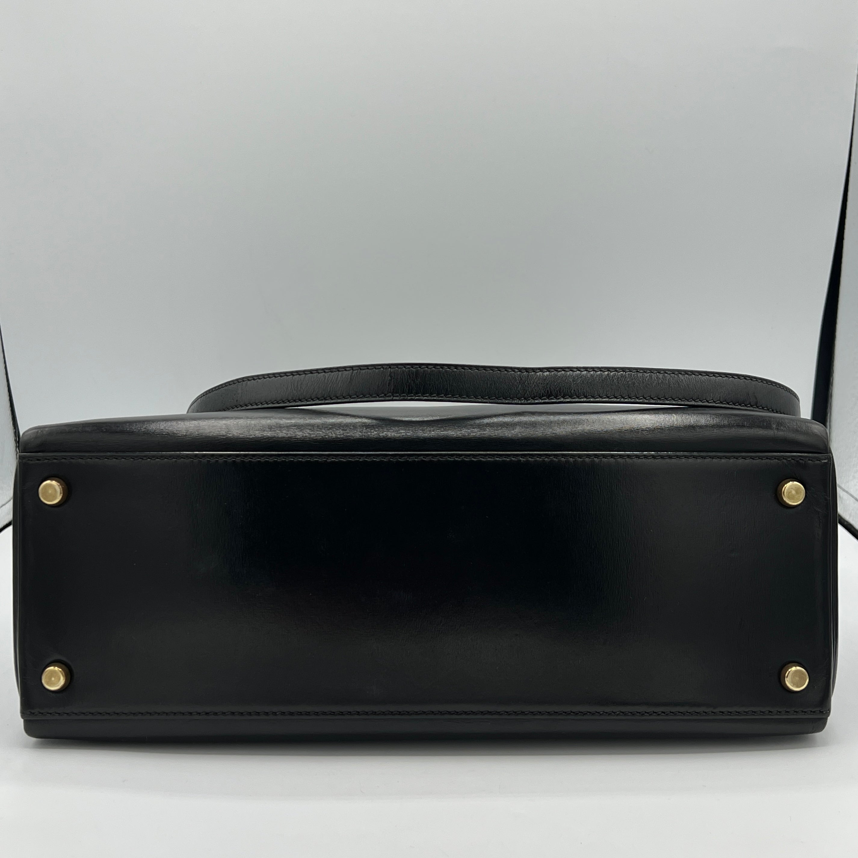 Sac à main HERMES Kelly 32 cuir box noir