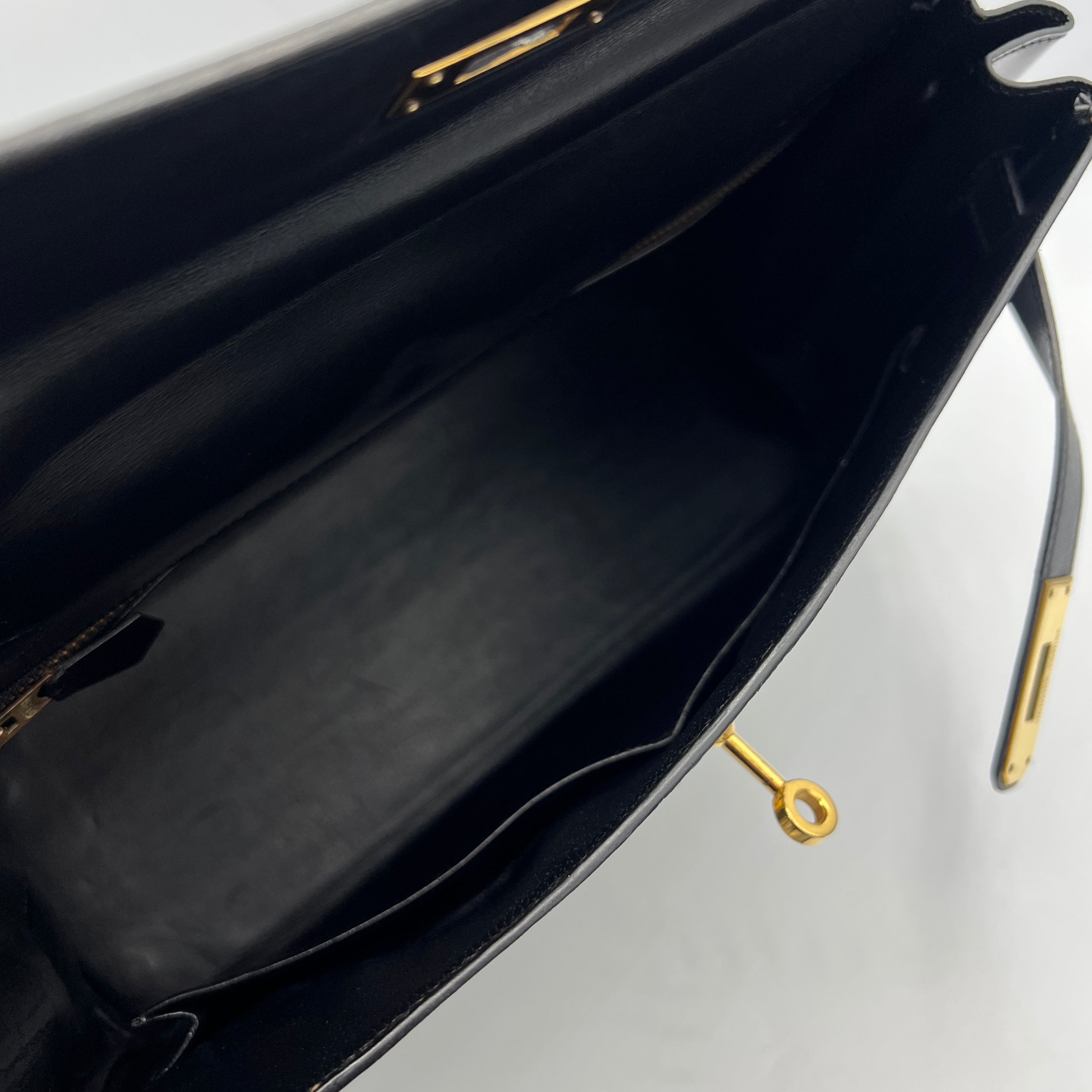 Sac à main HERMES Kelly 32 cuir box noir