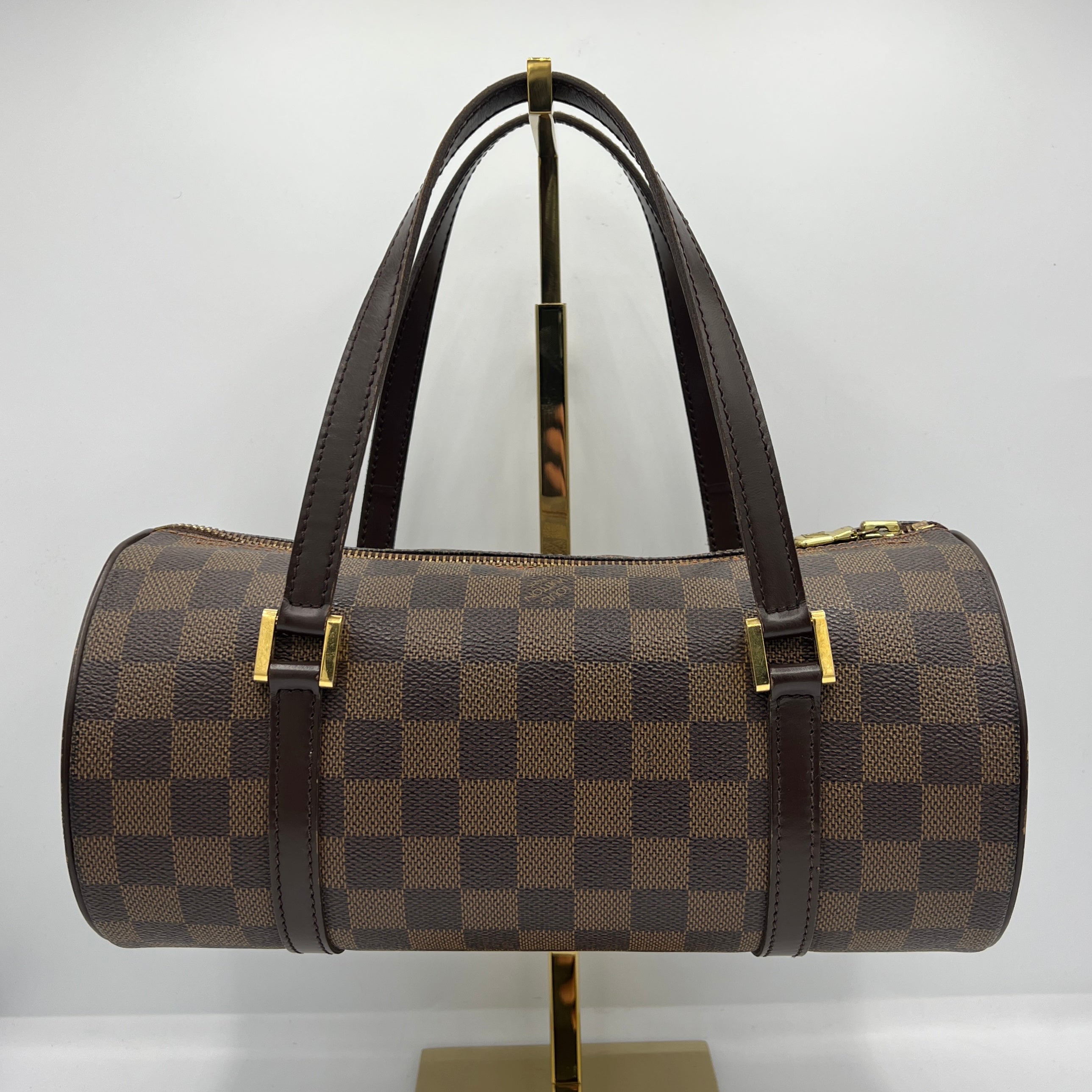 Sac à main LOUIS VUITTON Papillon toile et cuir marron
