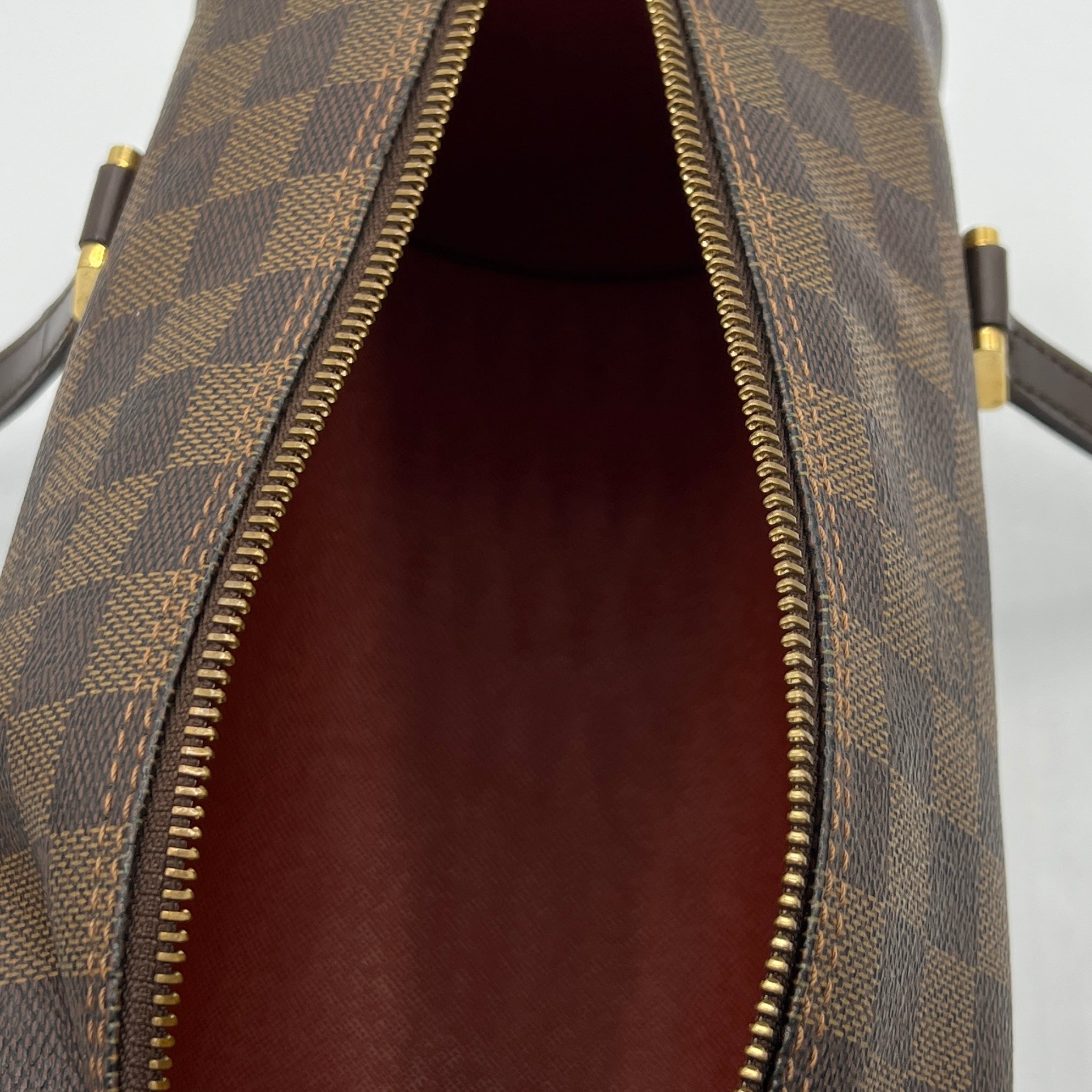 Sac à main LOUIS VUITTON Papillon toile et cuir marron