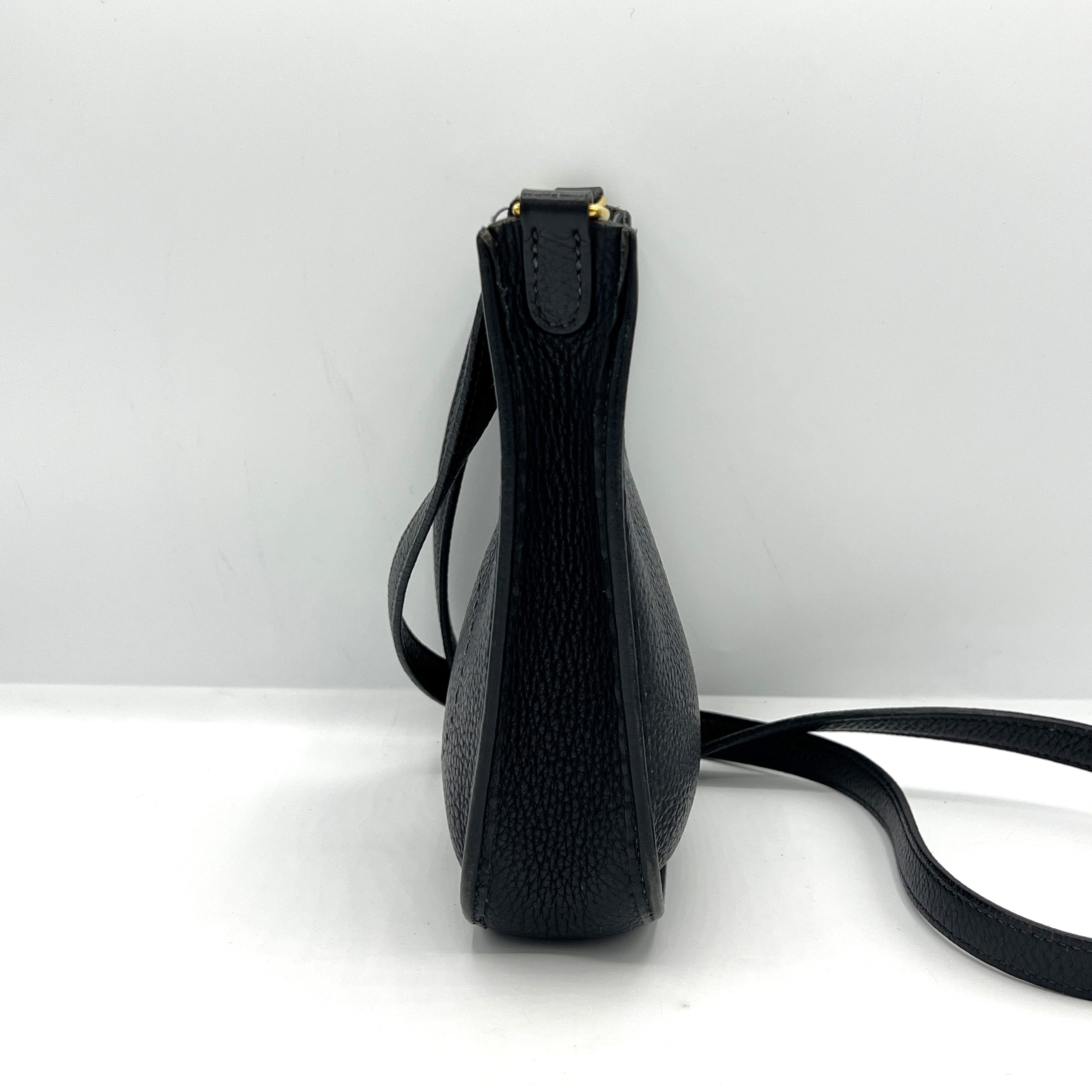 HERMÈS Evelyne TPM (Mini) handbag in blue Clemence leather