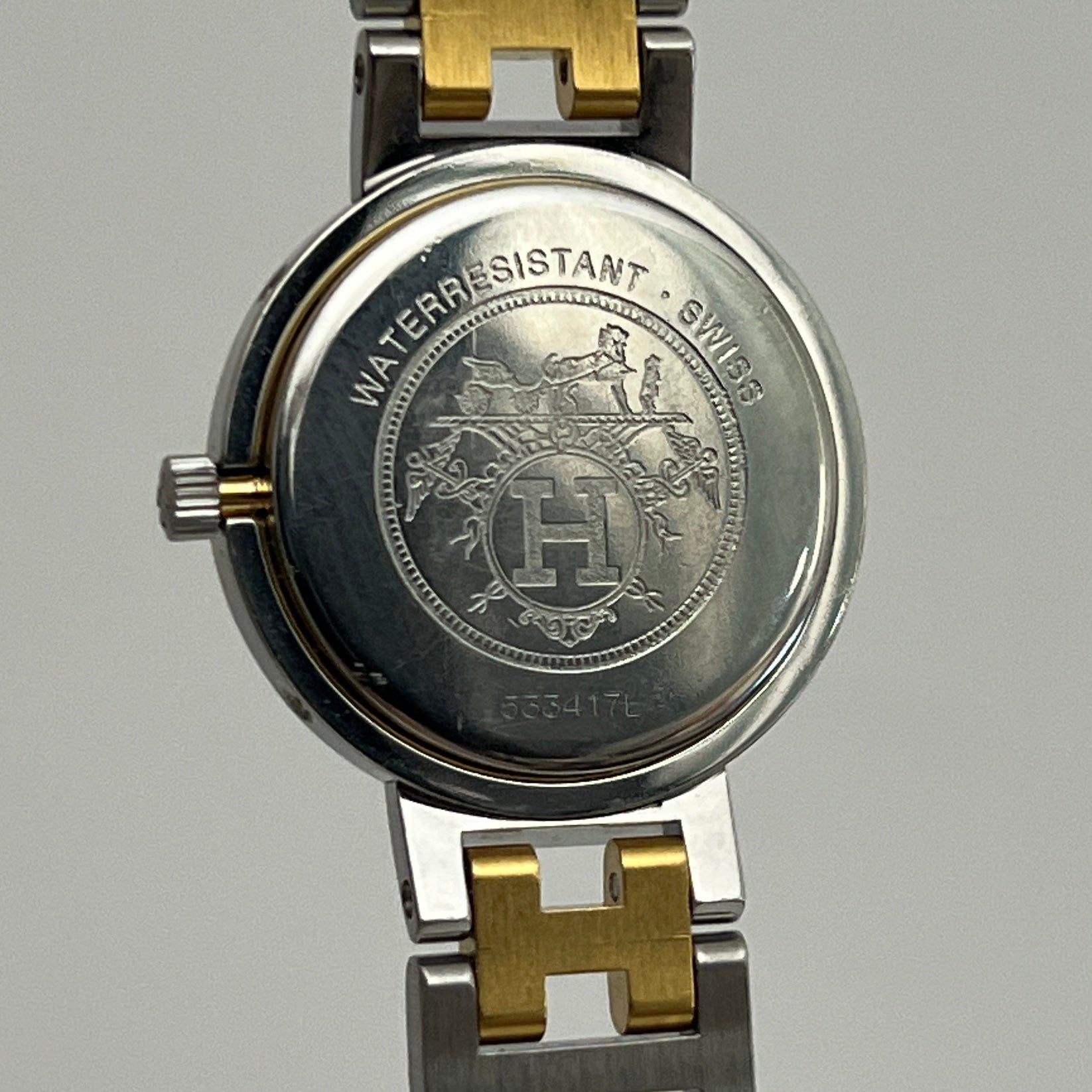 Montre HERMÈS Clipper acier bicolore