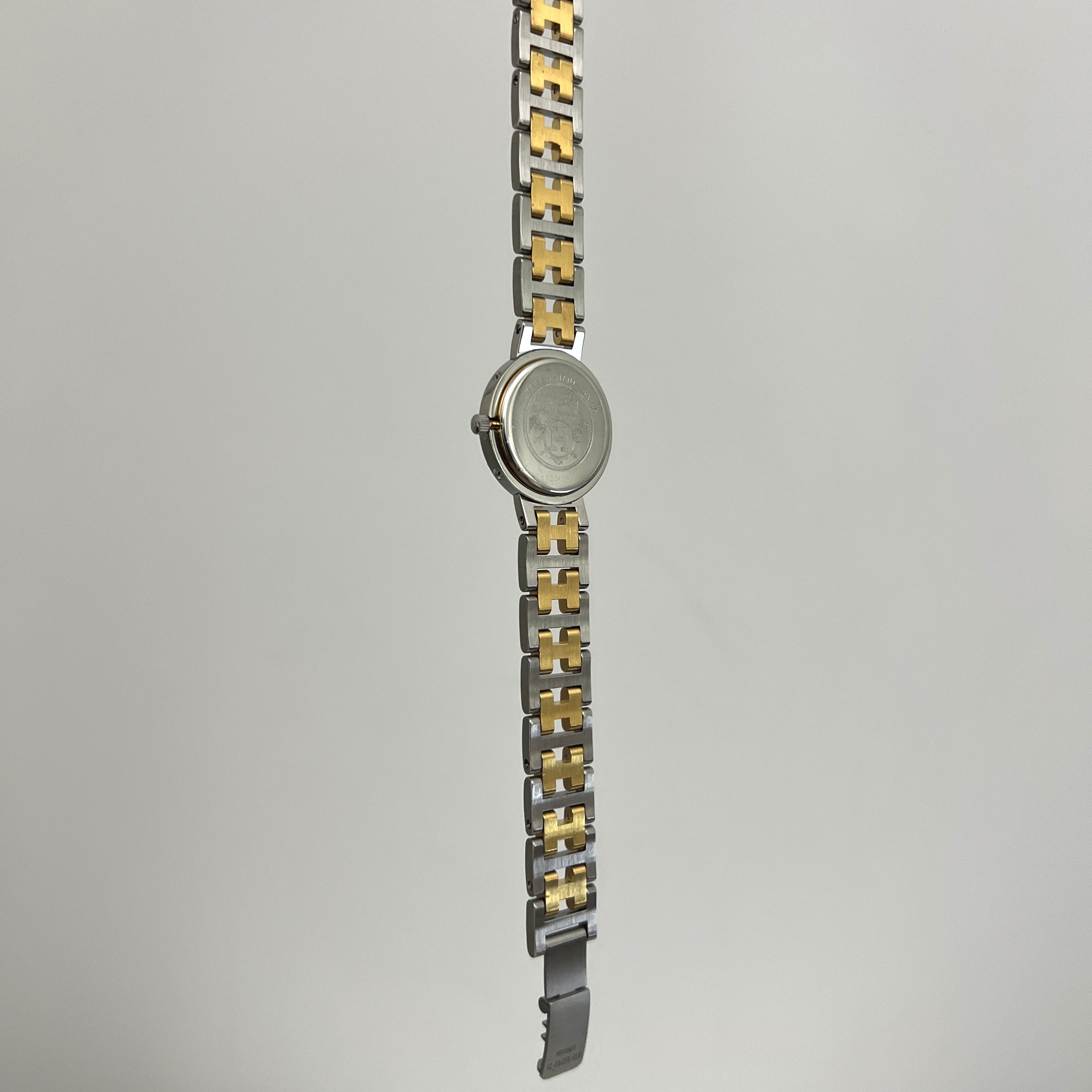 Montre HERMÈS Clipper acier bicolore