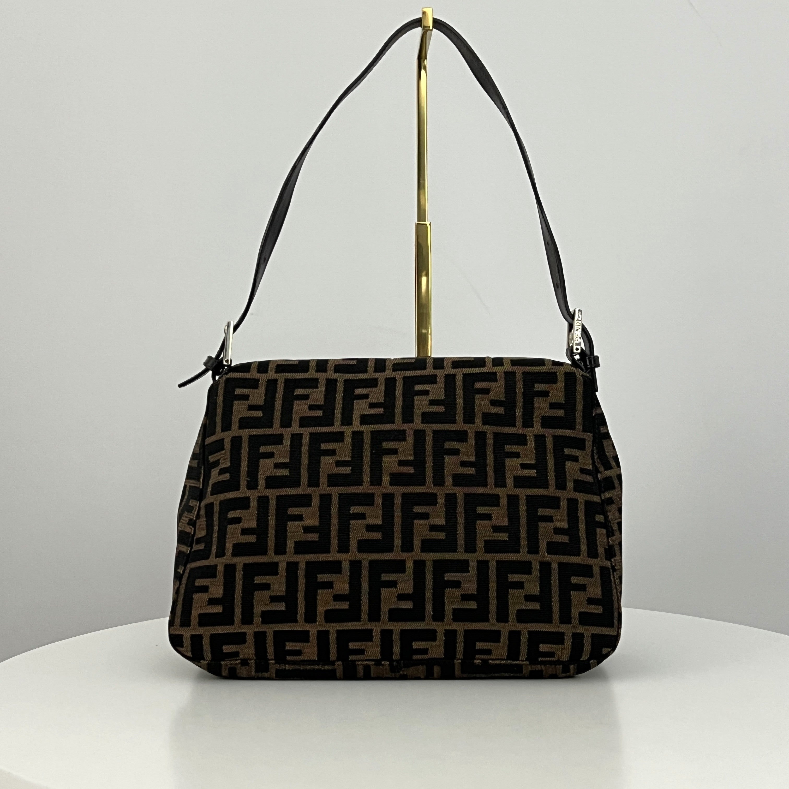 Sac FENDI Mamma toile et cuir marron