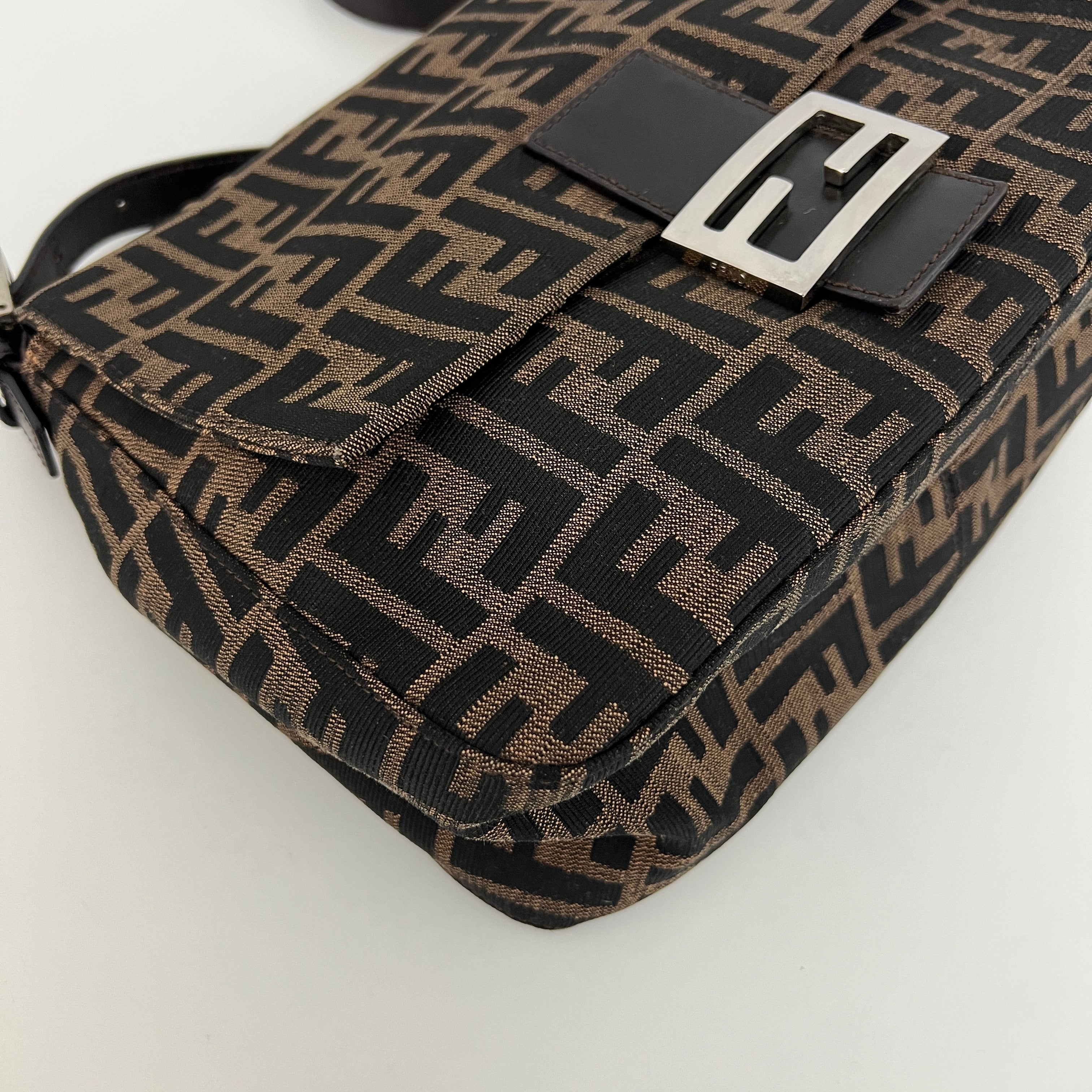 Sac FENDI Mamma toile et cuir marron