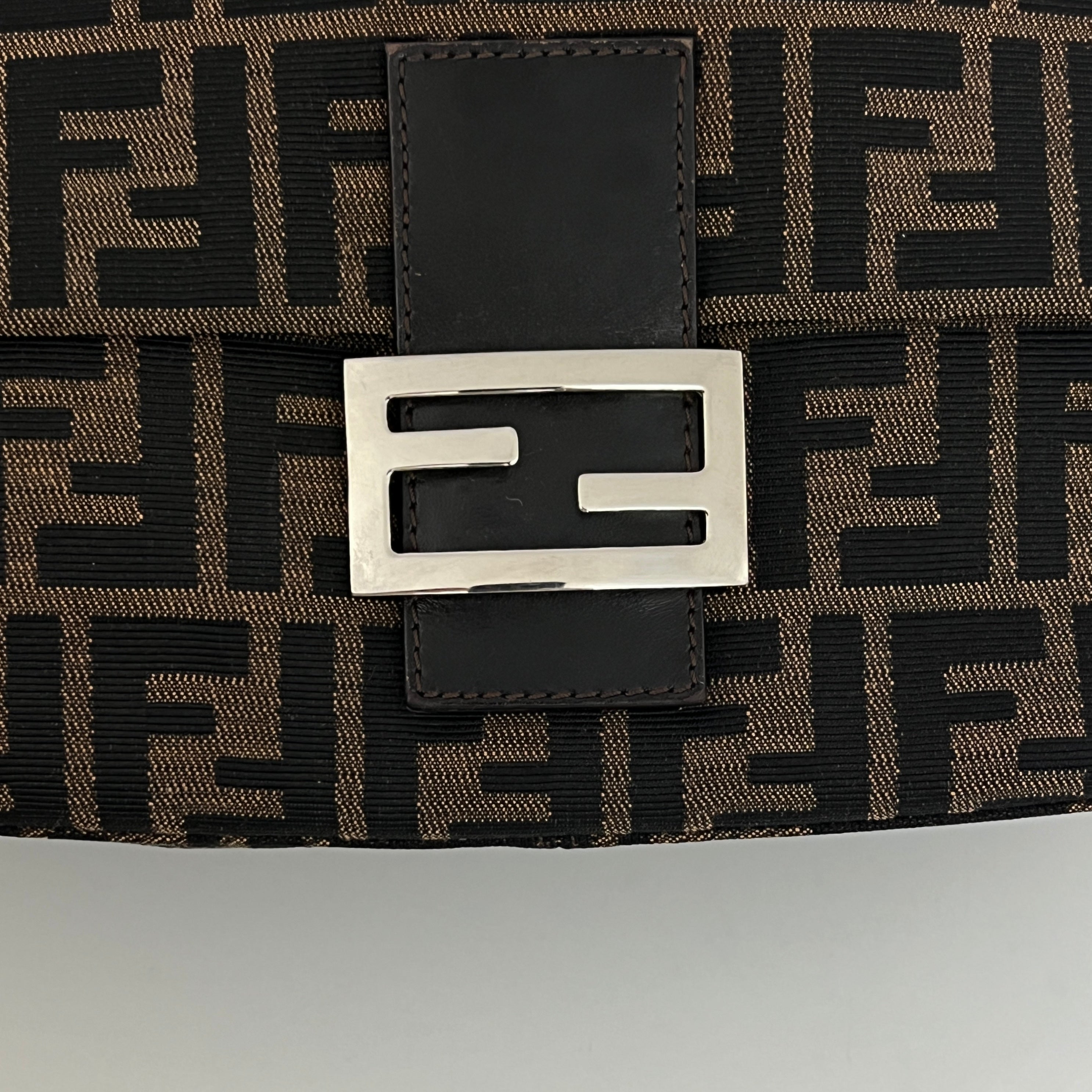 Sac FENDI Mamma toile et cuir marron