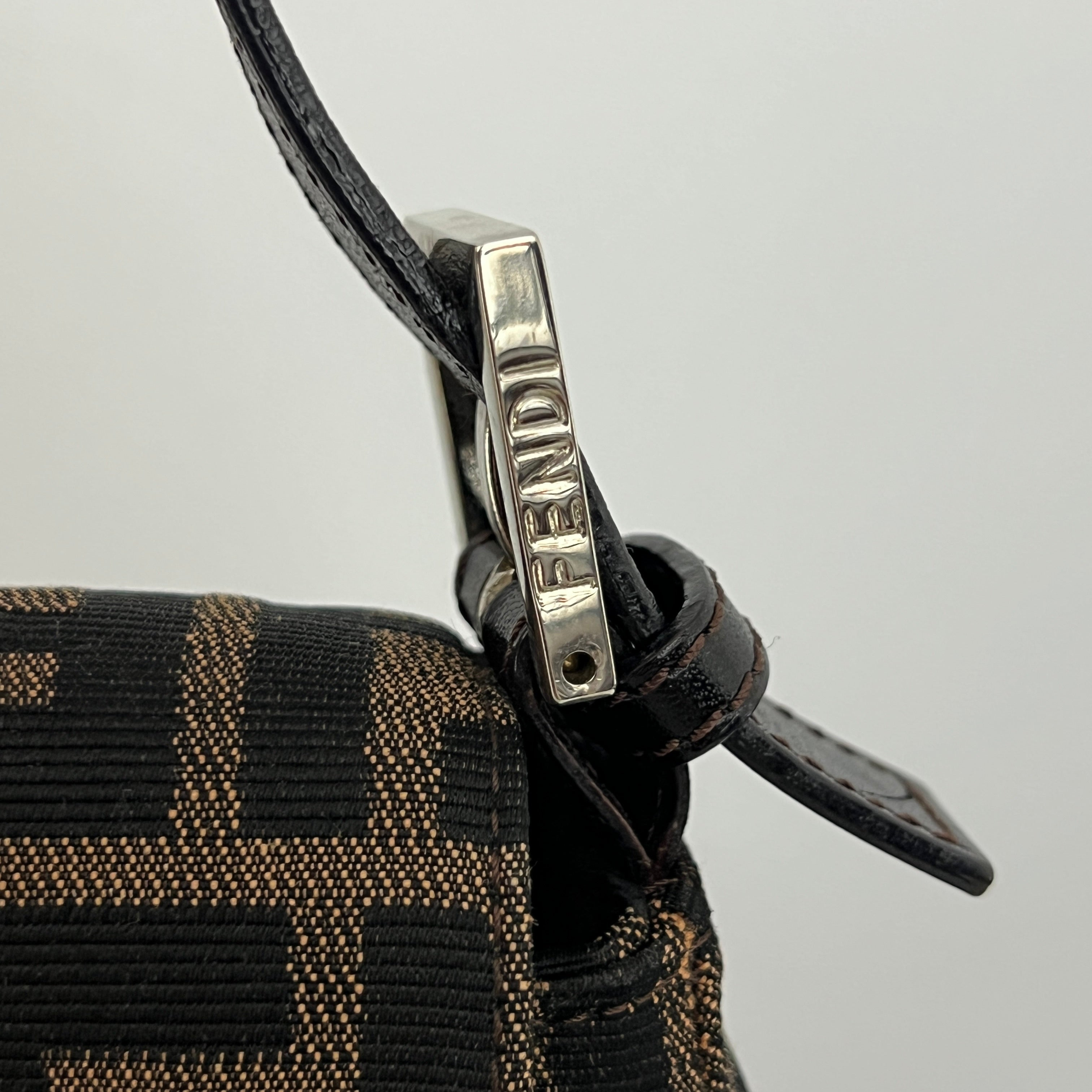 Sac FENDI Mamma toile et cuir marron