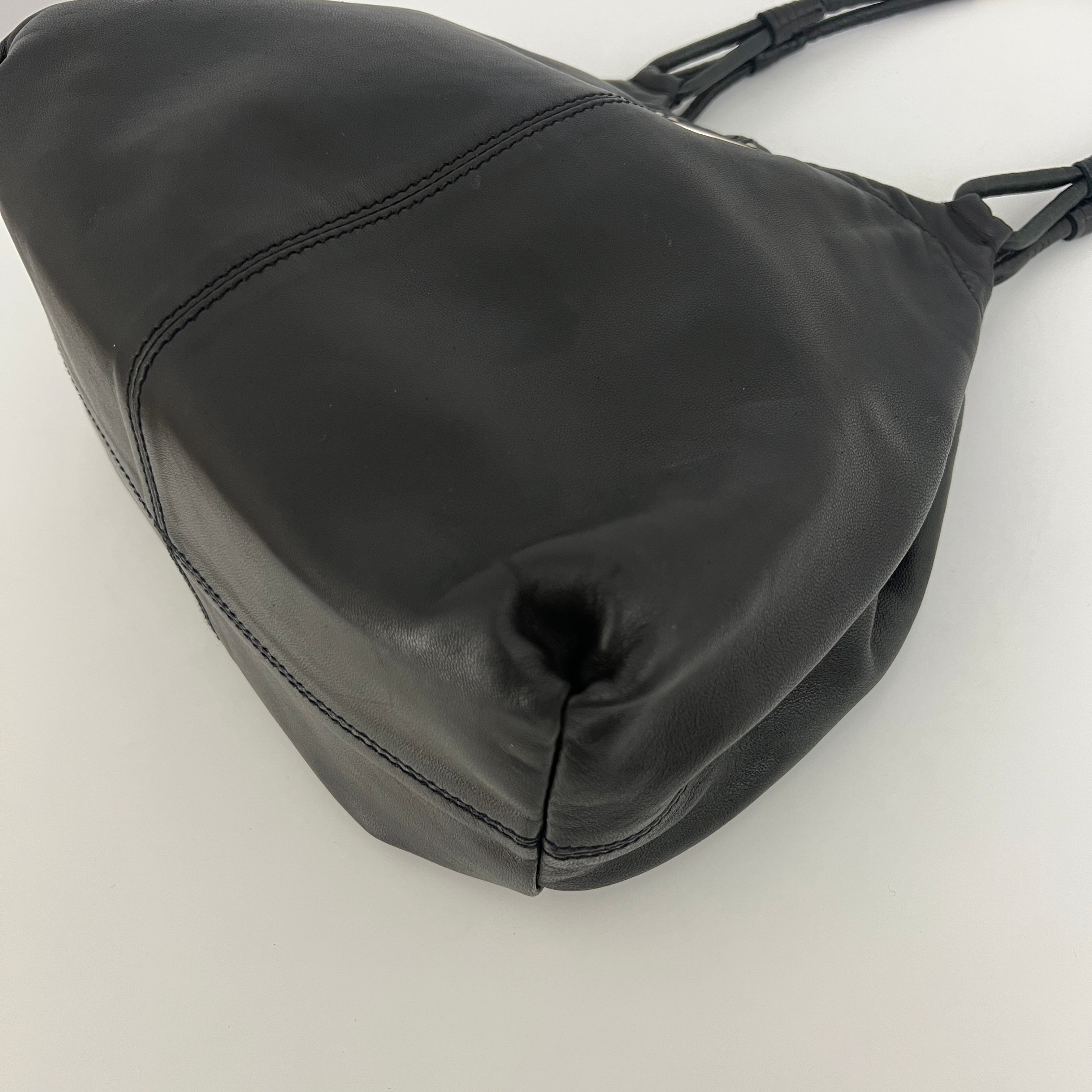 Sac PRADA Tote Bag cuir lisse noir