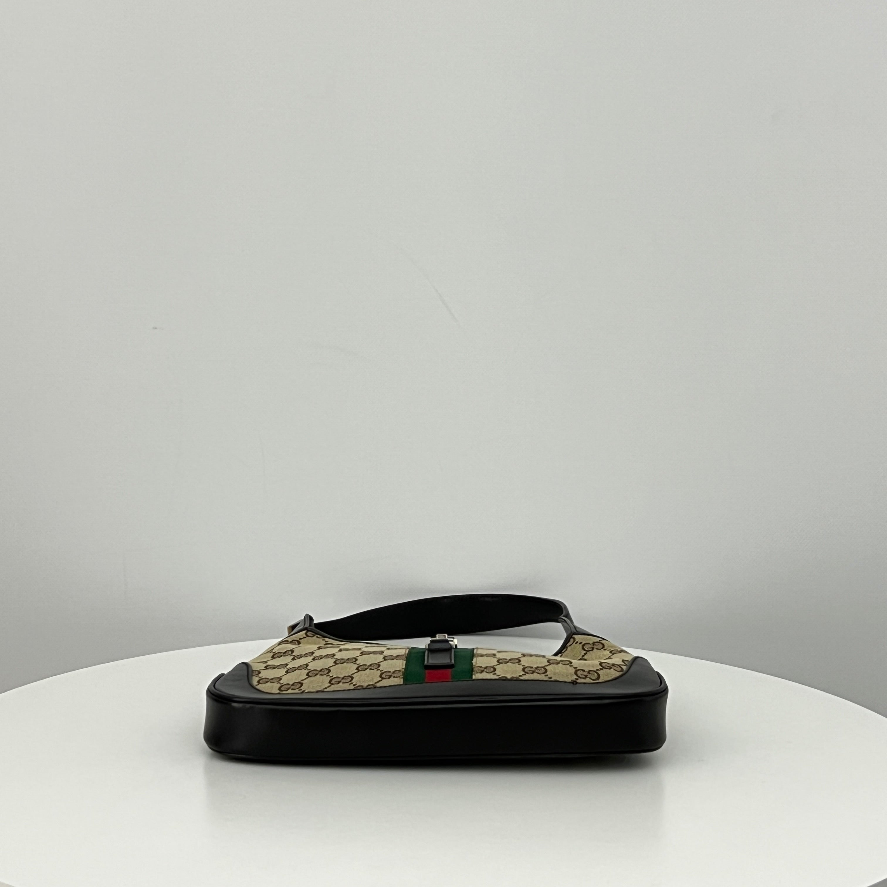 Sac GUCCI Jackie Small toile et cuir marron