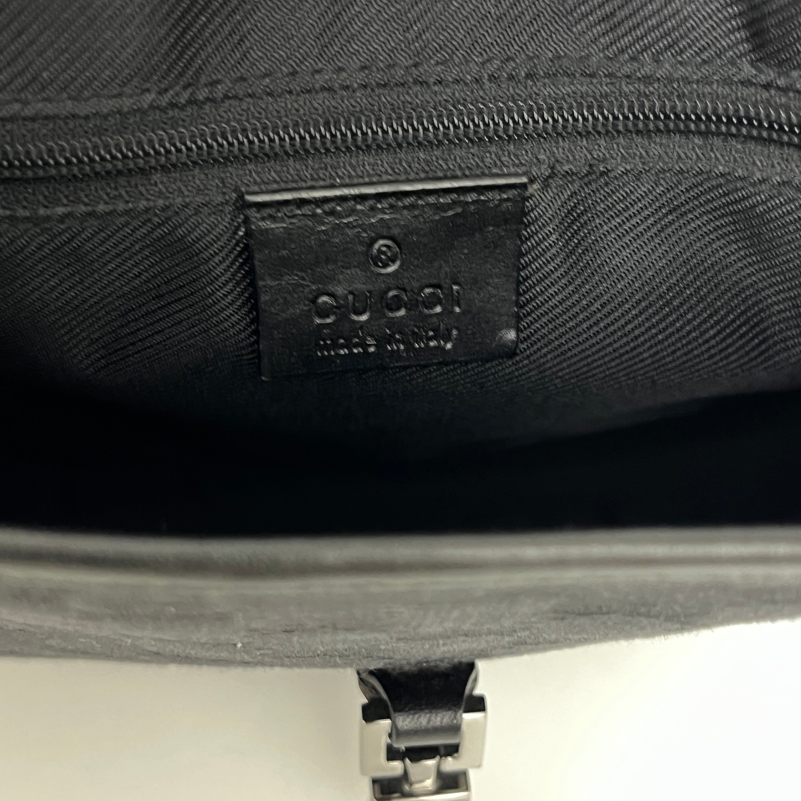 Sac GUCCI Jackie Small toile et cuir noir
