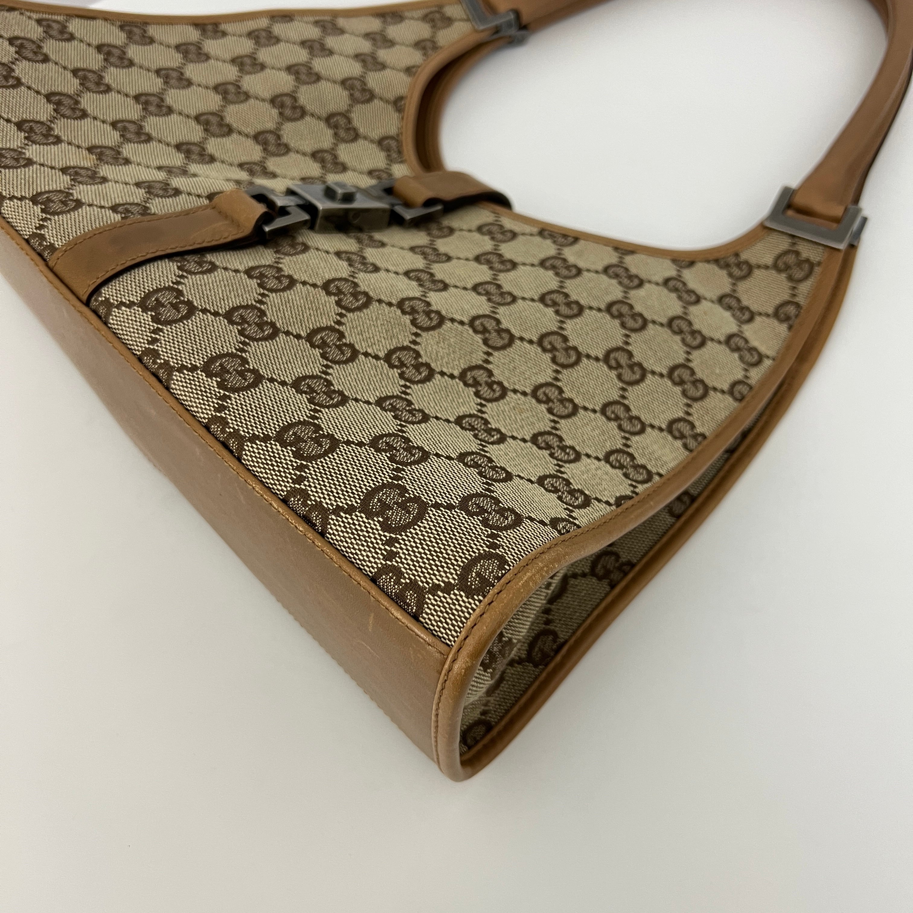 Sac GUCCI Jackie toile et cuir marron