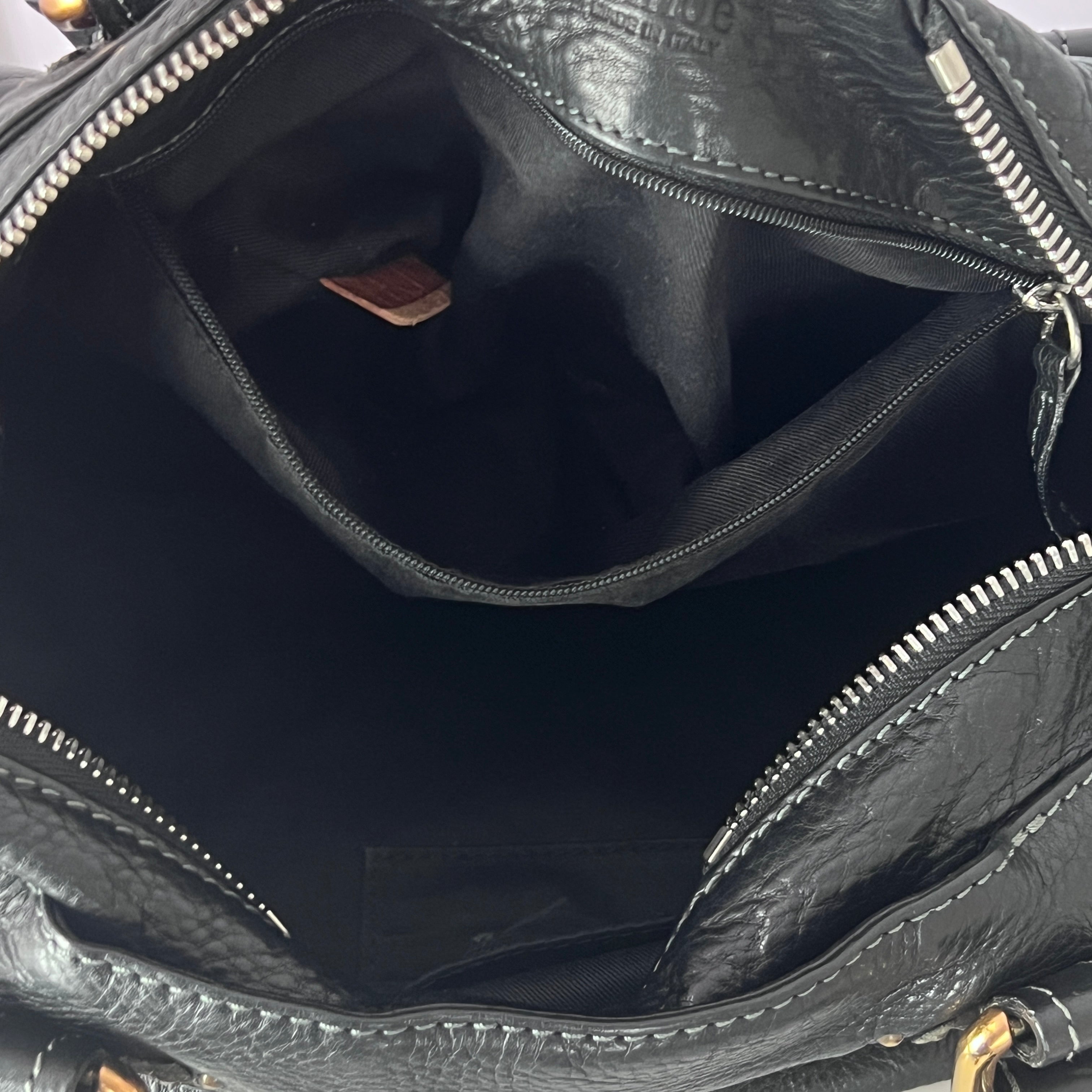Sac à main CHLOE Paddington cuir noir