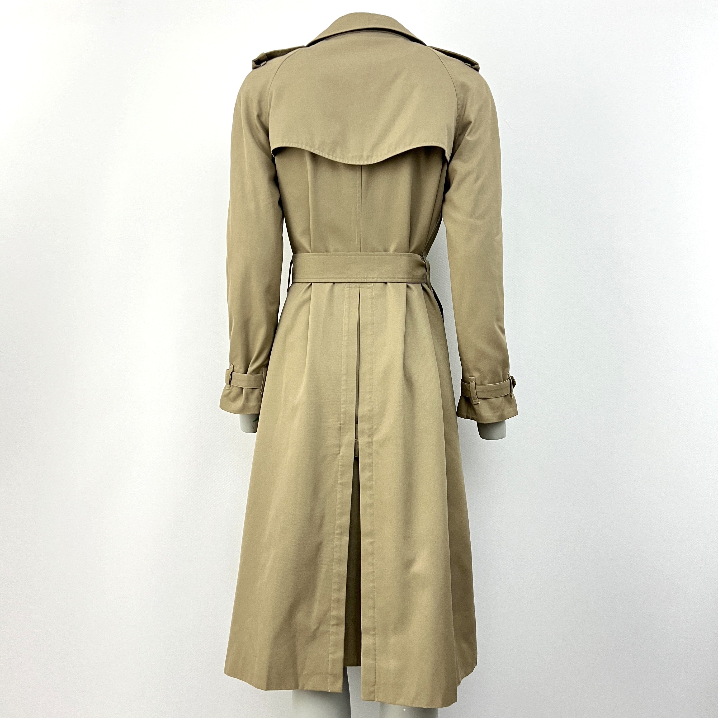 BURBERRY trench coat, size S, beige cotton