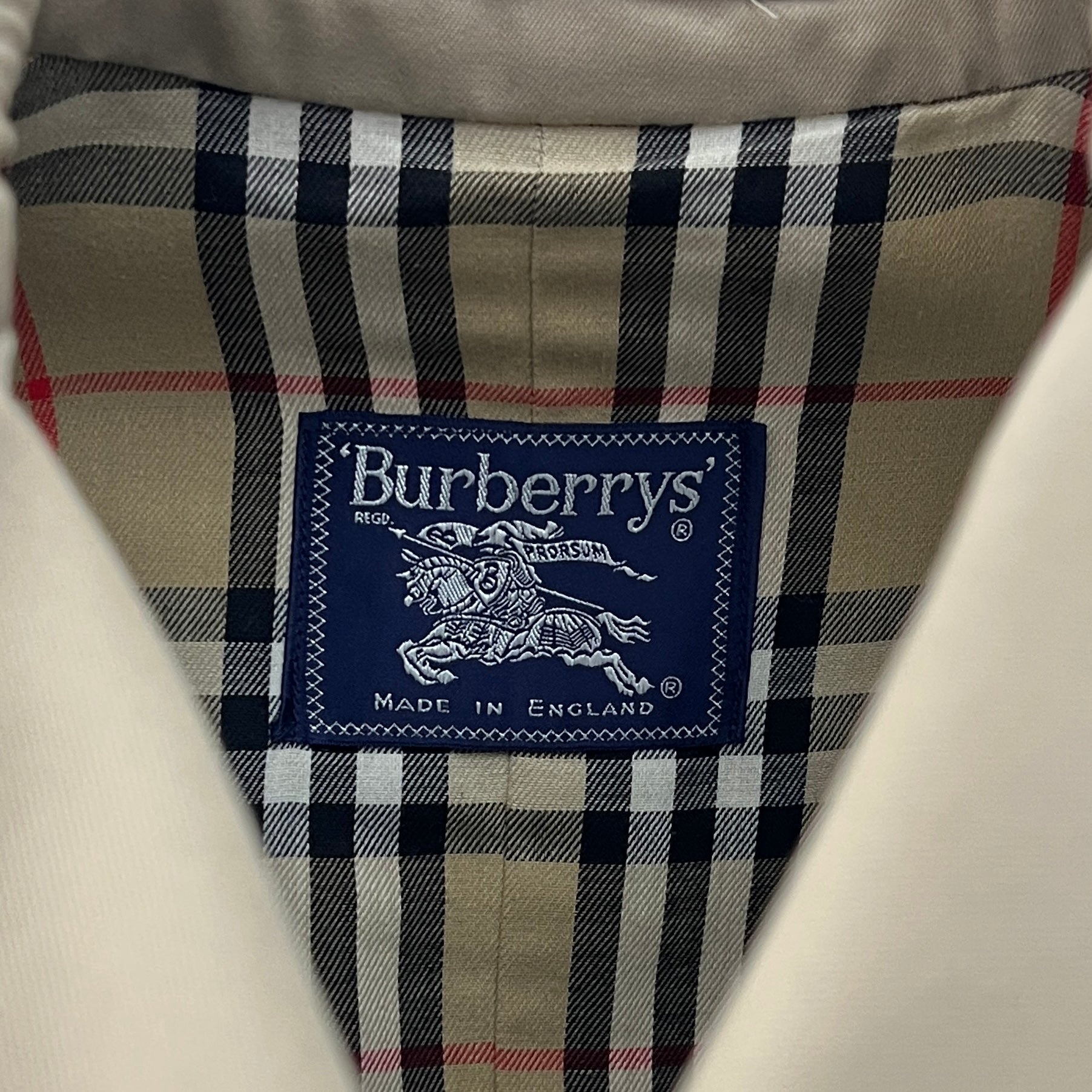 BURBERRY trench coat, size S, beige cotton