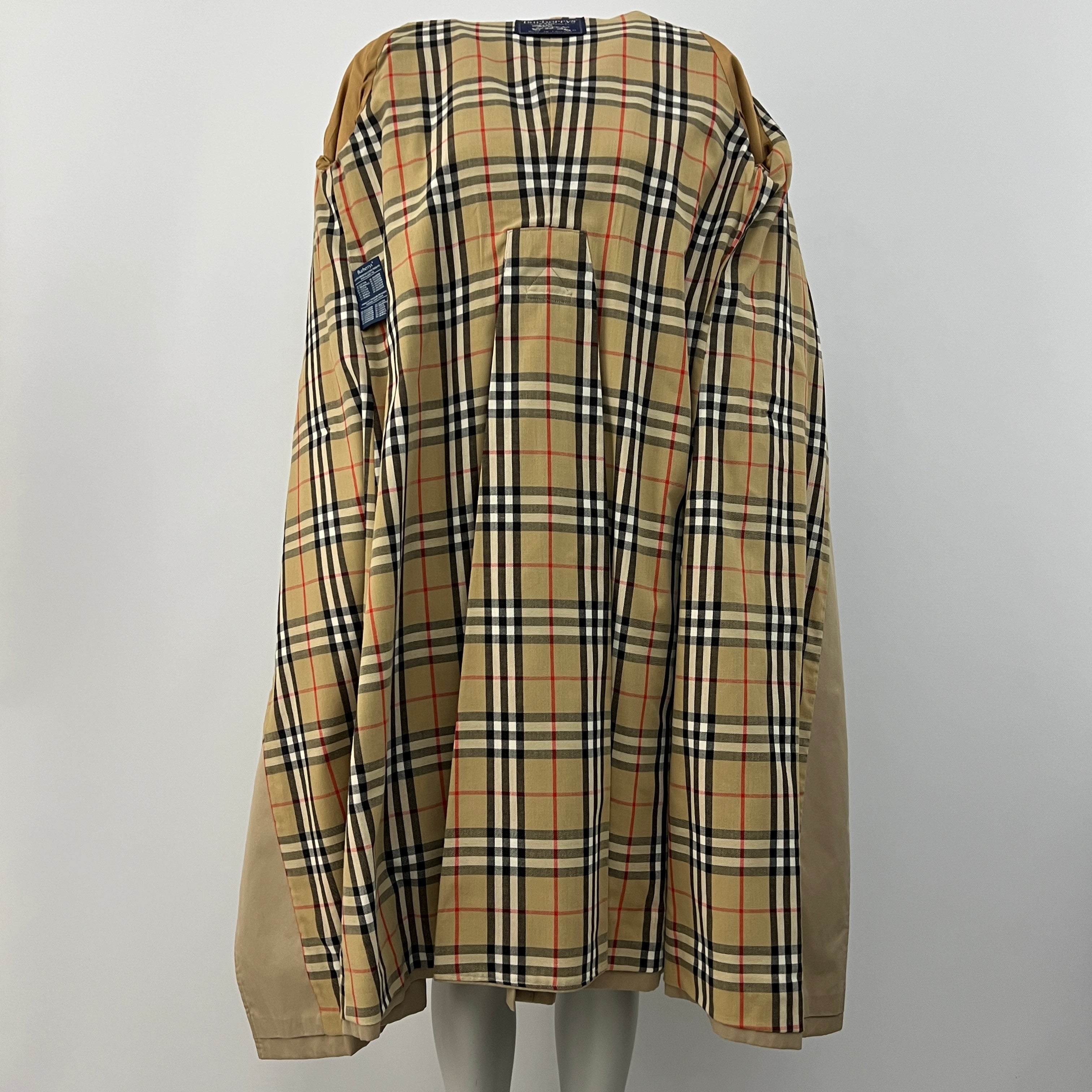 BURBERRY trench coat, size S, beige cotton