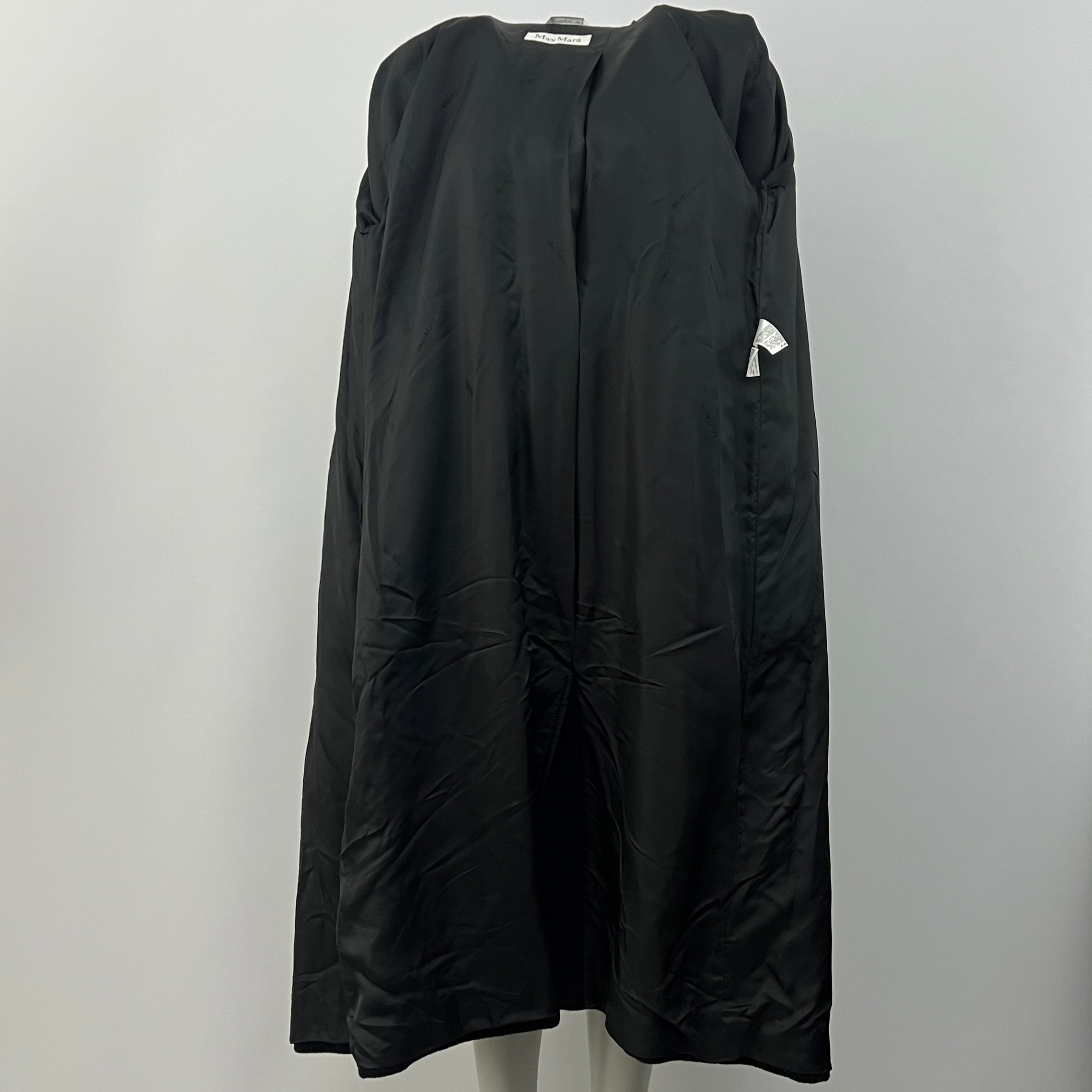 MAX MARA S black wool and cashmere coat