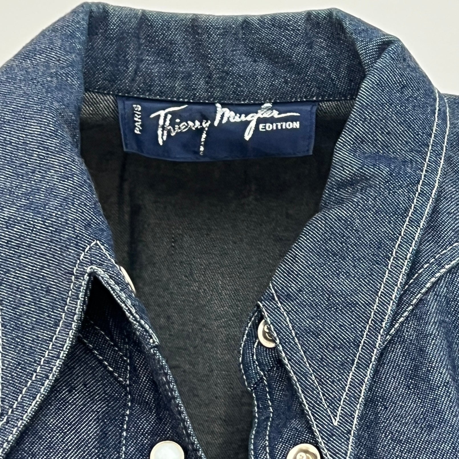 MUGLER S blue denim jacket
