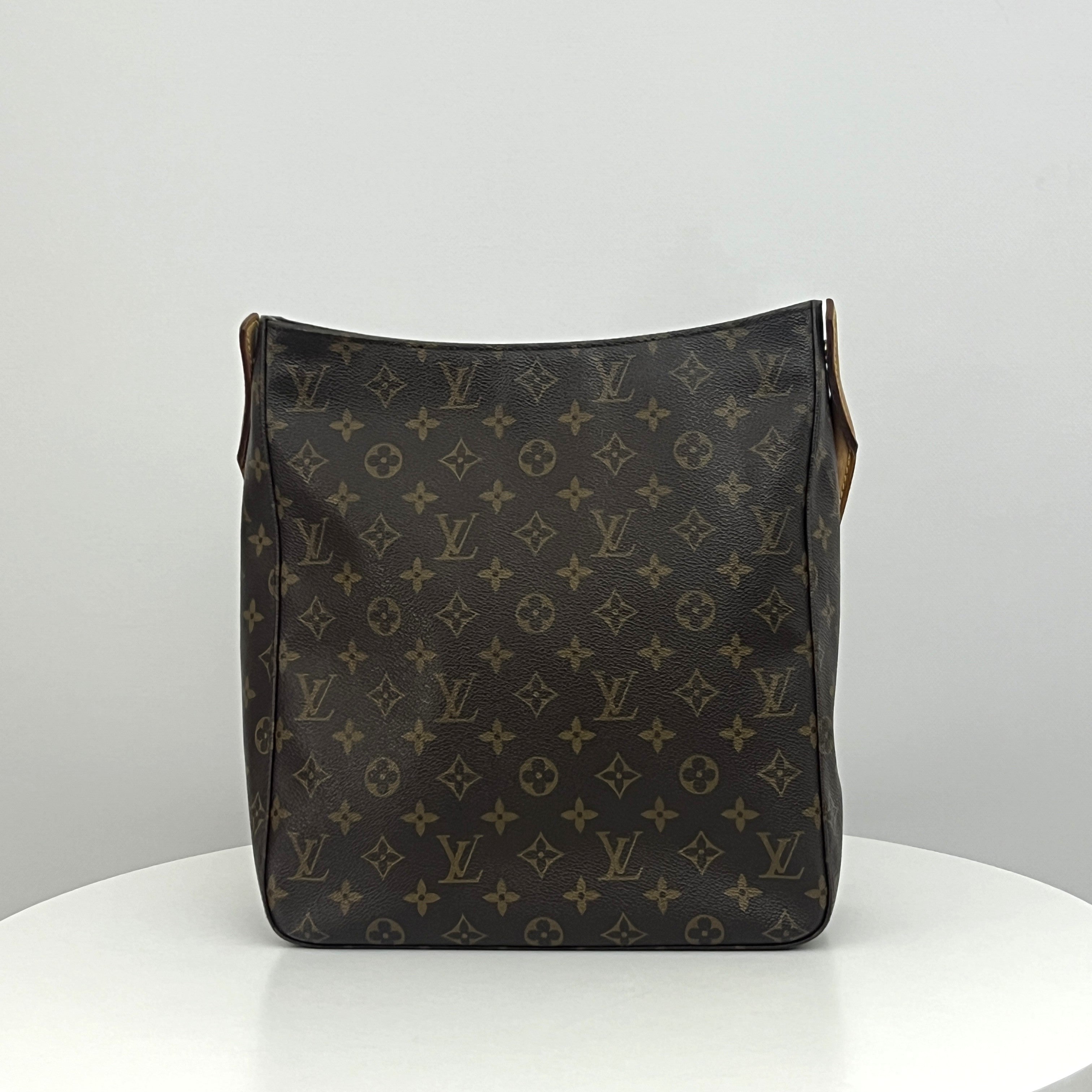 LOUIS VUITTON Looping GM bag in brown canvas and leather