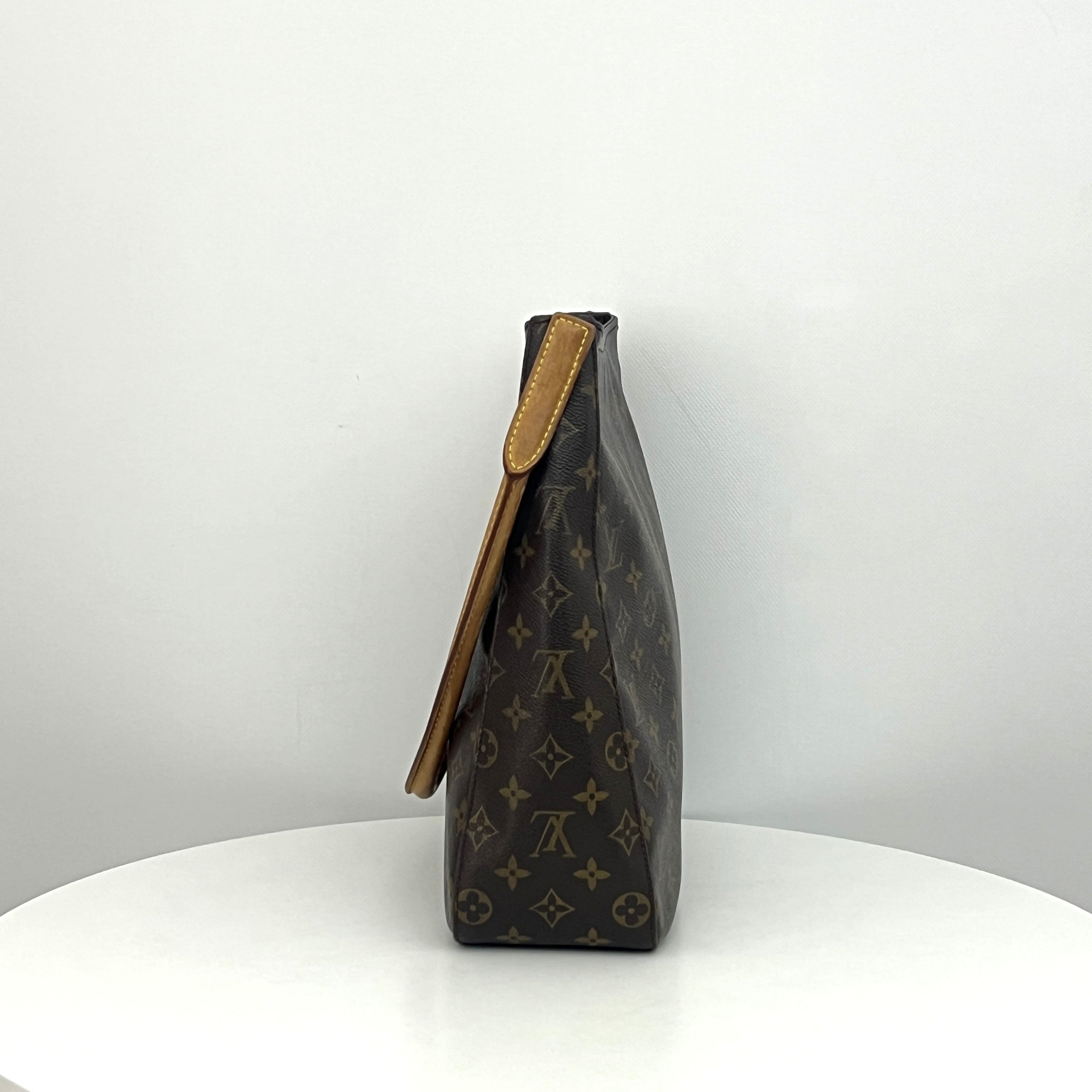 LOUIS VUITTON Looping GM bag in brown canvas and leather