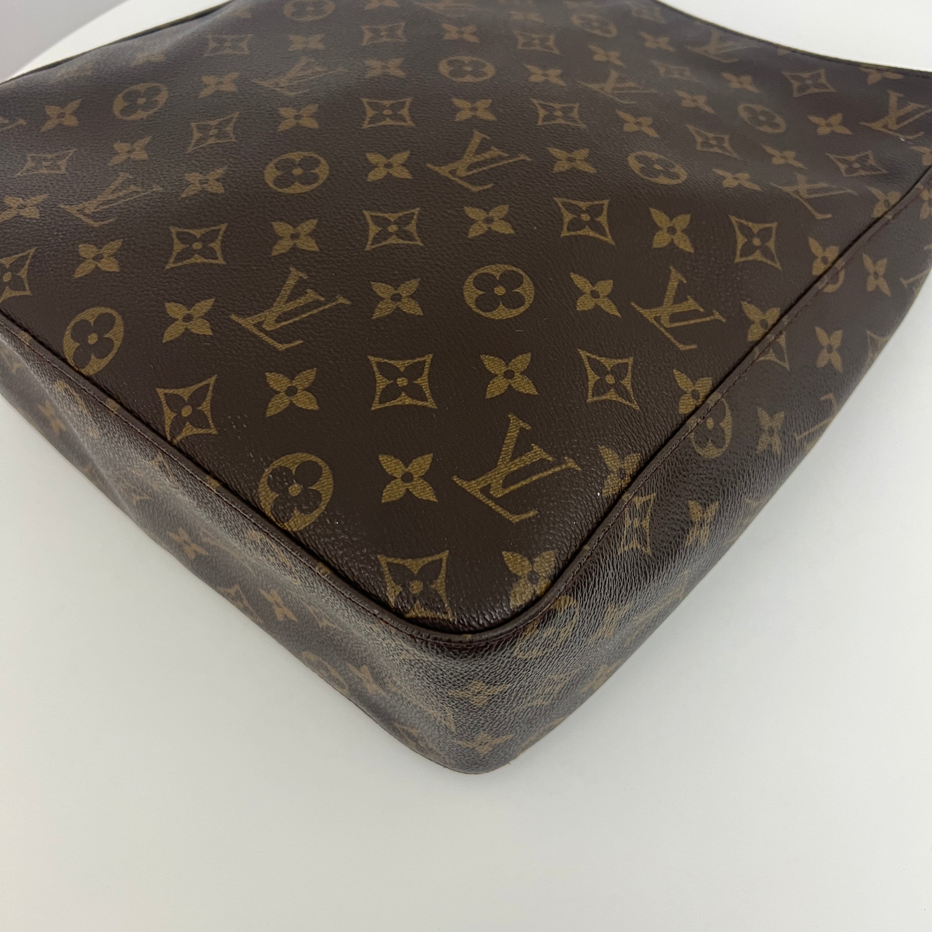 LOUIS VUITTON Looping GM bag in brown canvas and leather