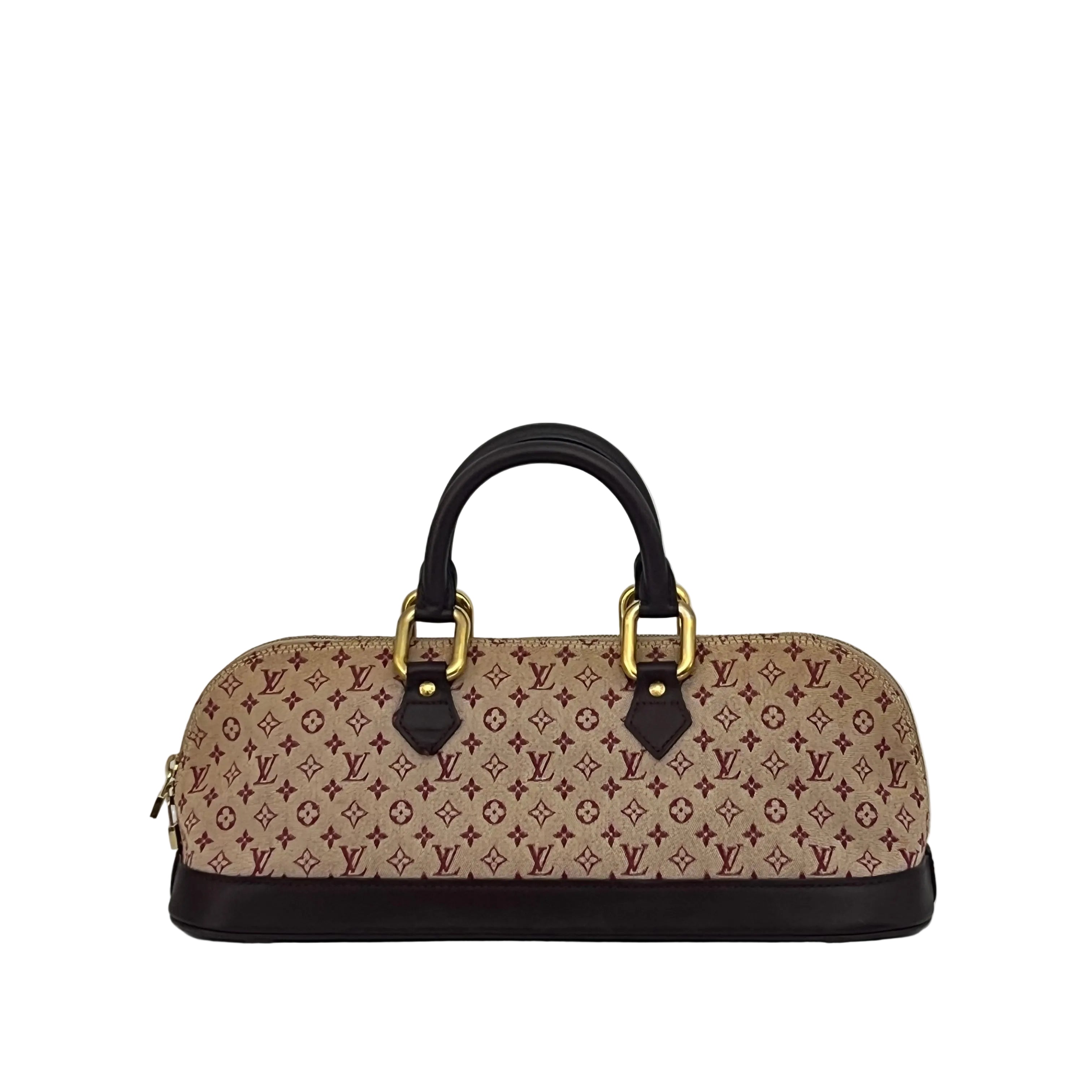 Sac LOUIS VUITTON Alma Long toile et cuir rose