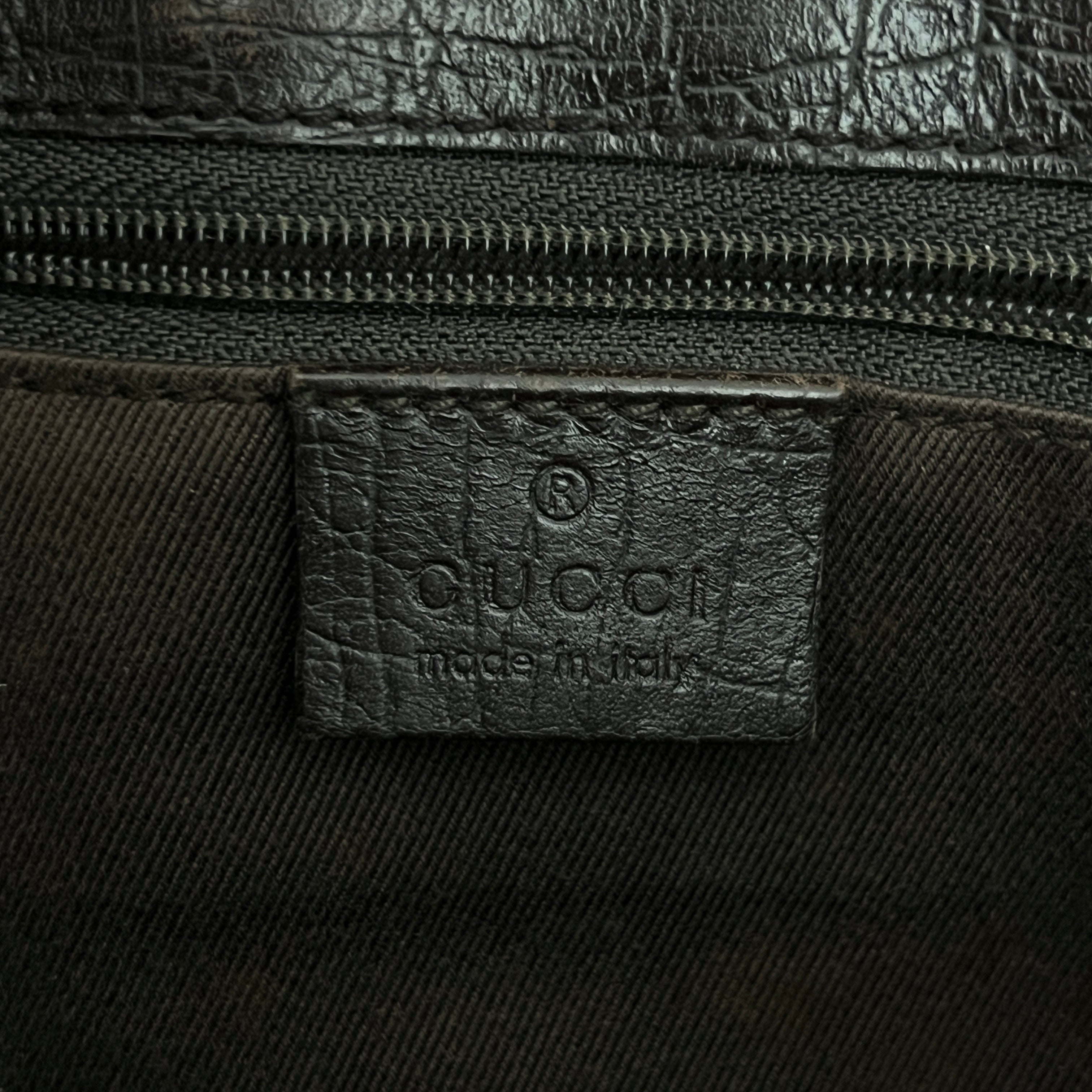 GUCCI Jackie Small brown canvas and leather bag