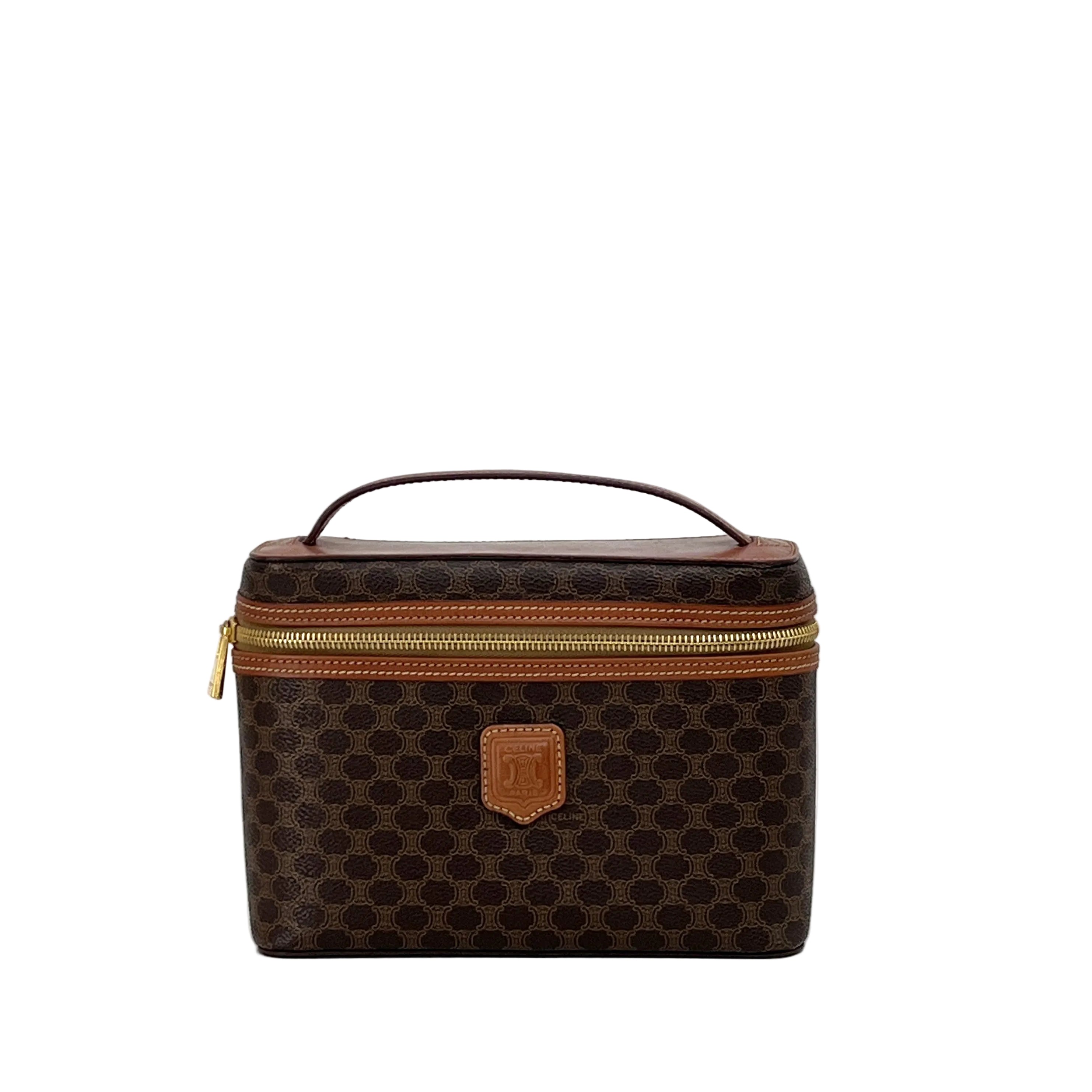 Vanity CELINE toile et cuir marron
