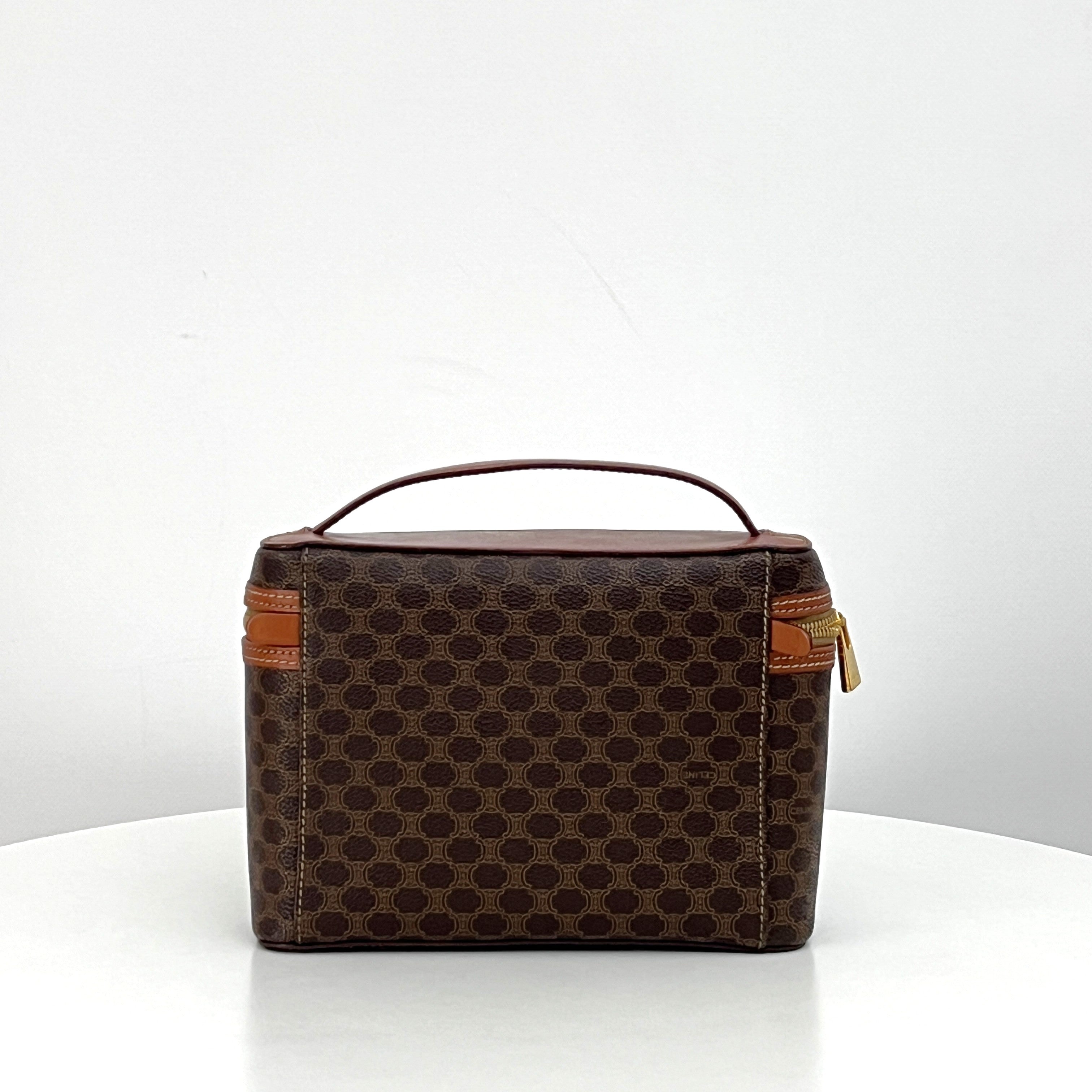 Vanity CELINE toile et cuir marron