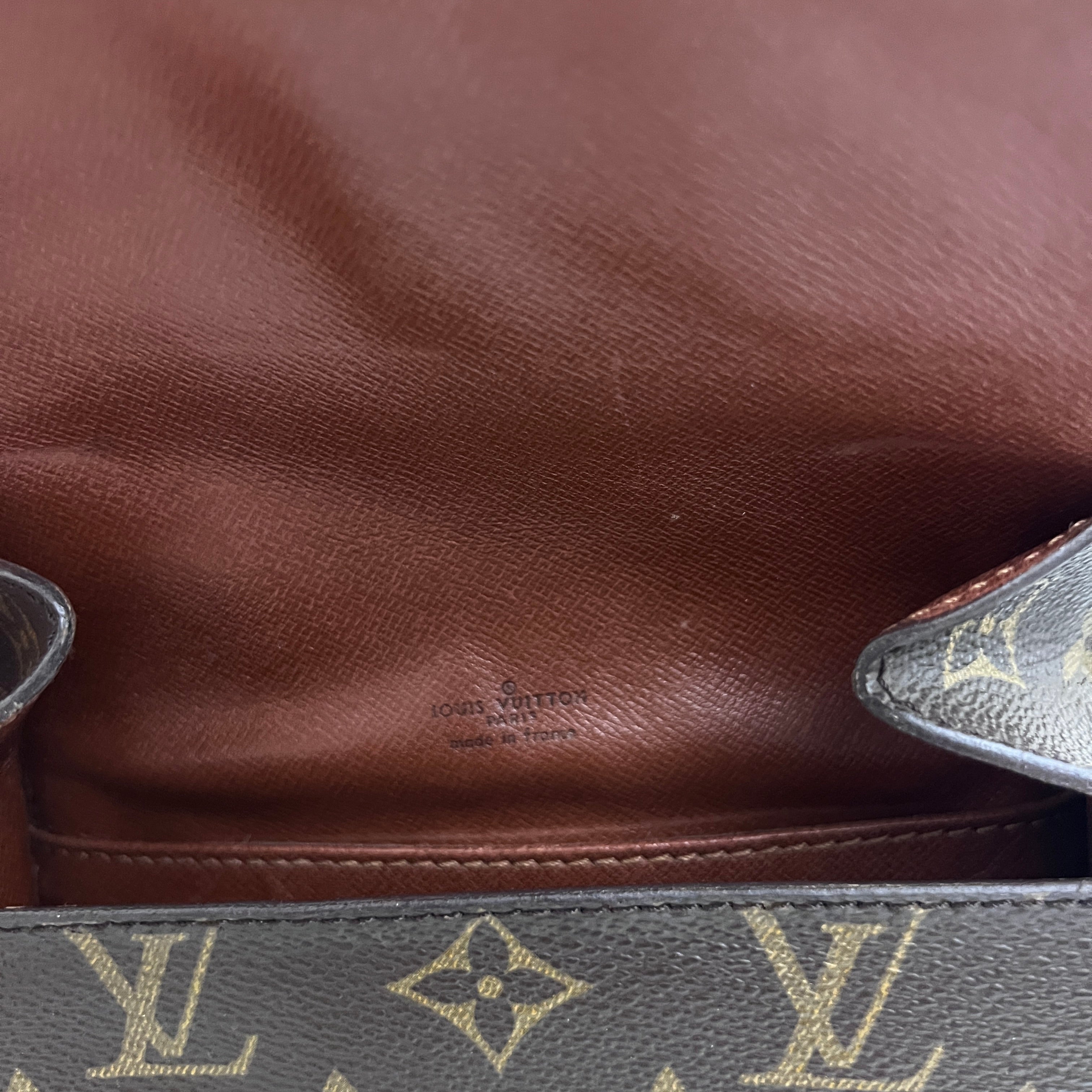 LOUIS VUITTON Mini Saint Cloud handbag in brown canvas and leather